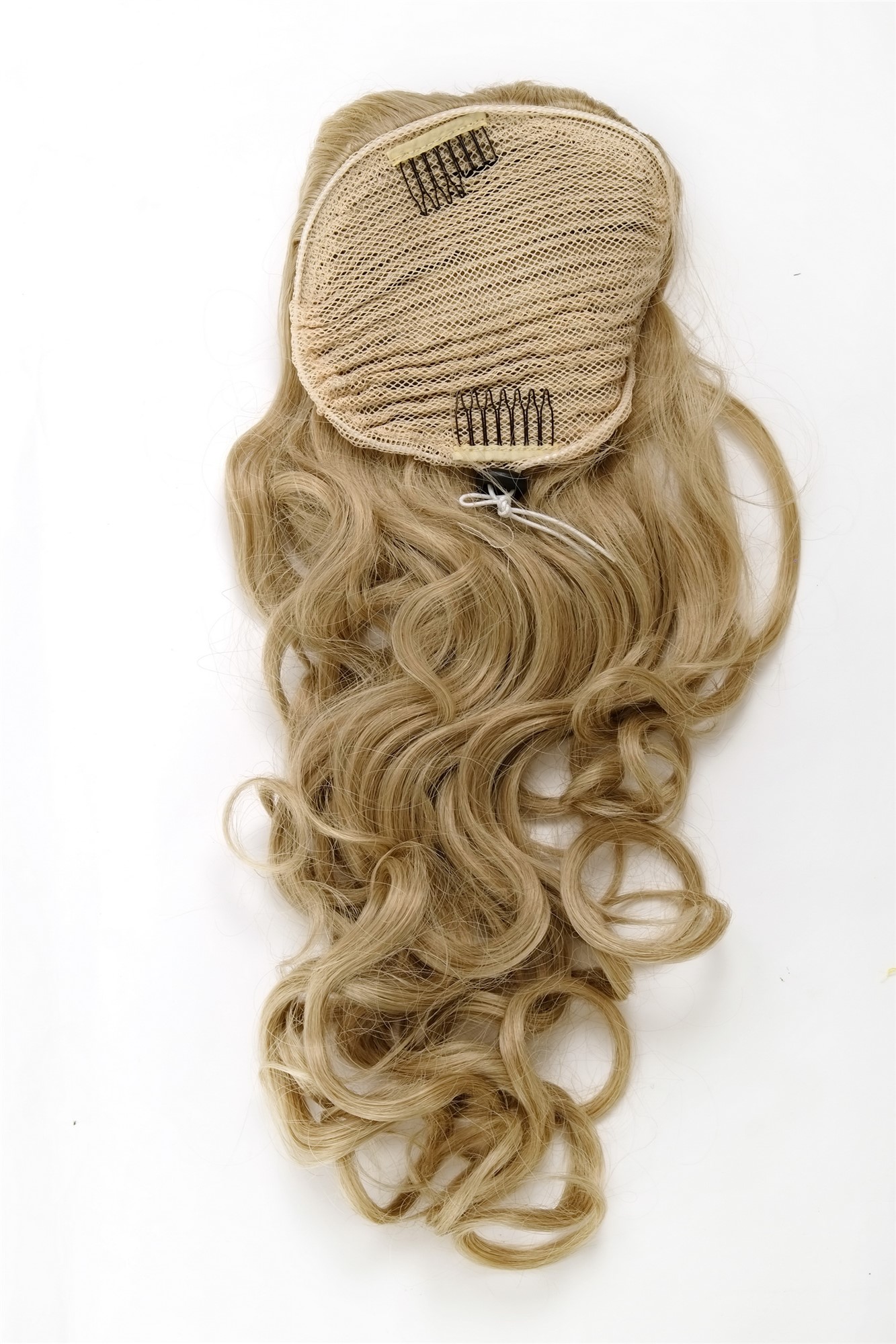Hairpiece PONYTAIL with combs and elastic draw string curly voluminous very long mixed blond 23 ", view 2, WIG ME UP: Your Perücken Online Shop Ponytails, light blonde-blonde mix, curled, long