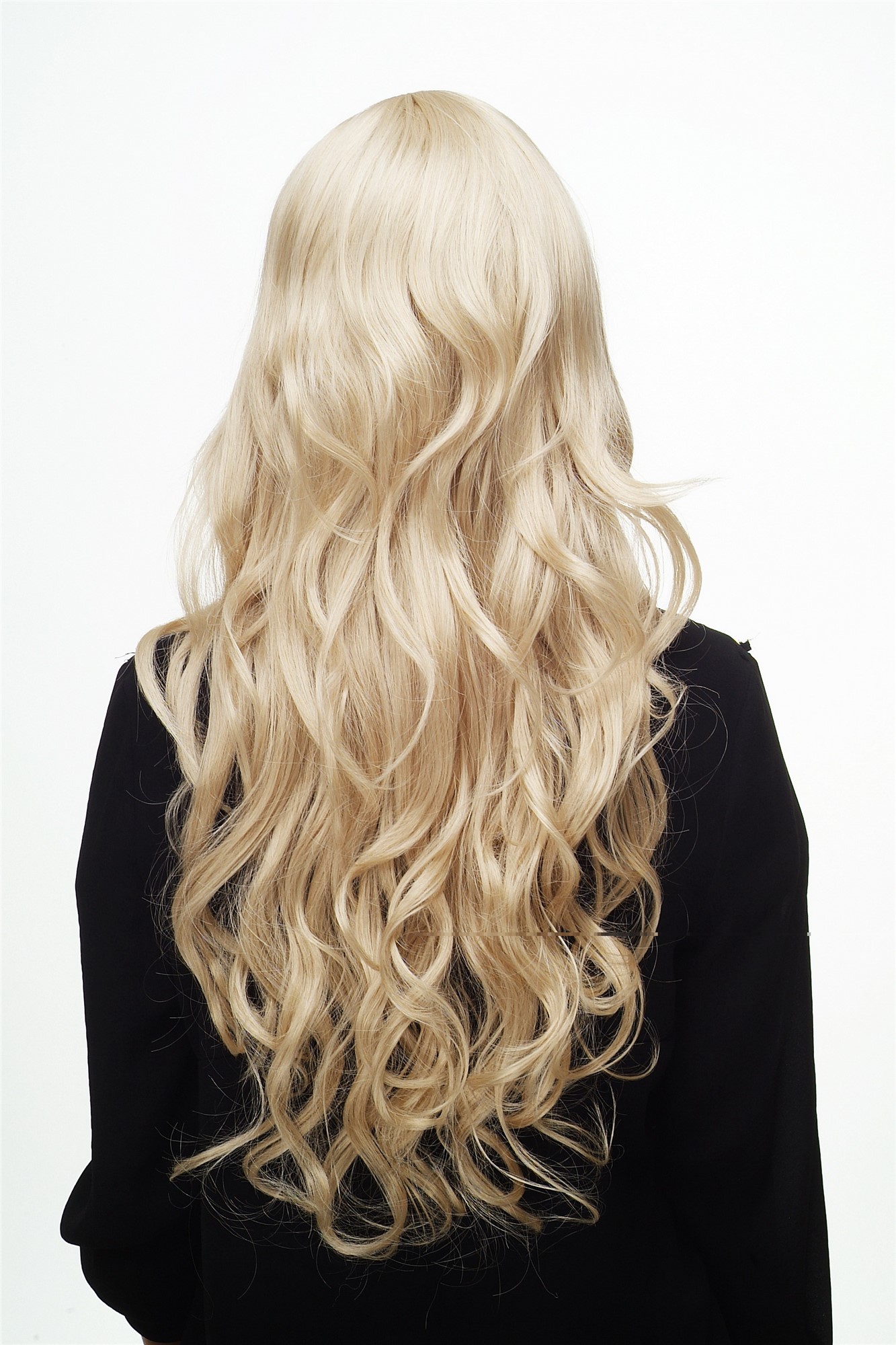 hochwertige Qualitätsperücken, Perücke lang wallendes Haar wellig leicht lockig Gold-Lichblond 9204S-88E, Ansicht 4, WIG ME UP: Ihr Perücken Online Shop lockige Tressen-Perücke mit Kopfhaut-Imitat Gold-Lichblond lange Haare für Damen