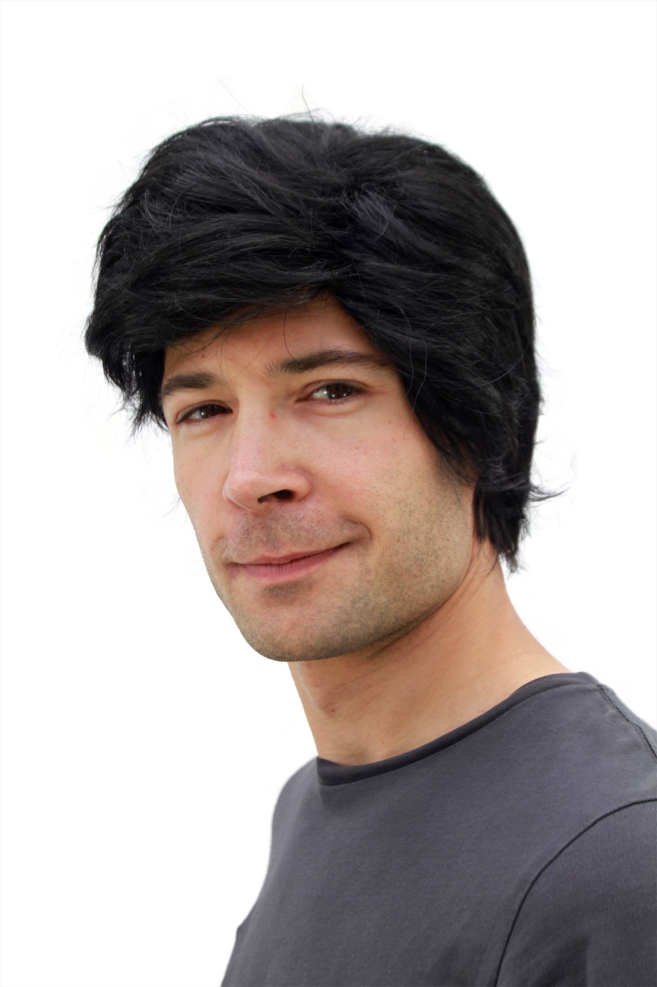 Party/Fancy Dress/Halloween WIG Men BLACK short PW0174-P1TP88, view 2, WIG ME UP: Your Perücken Online Shop Party Wig, Men, Black, straight, short