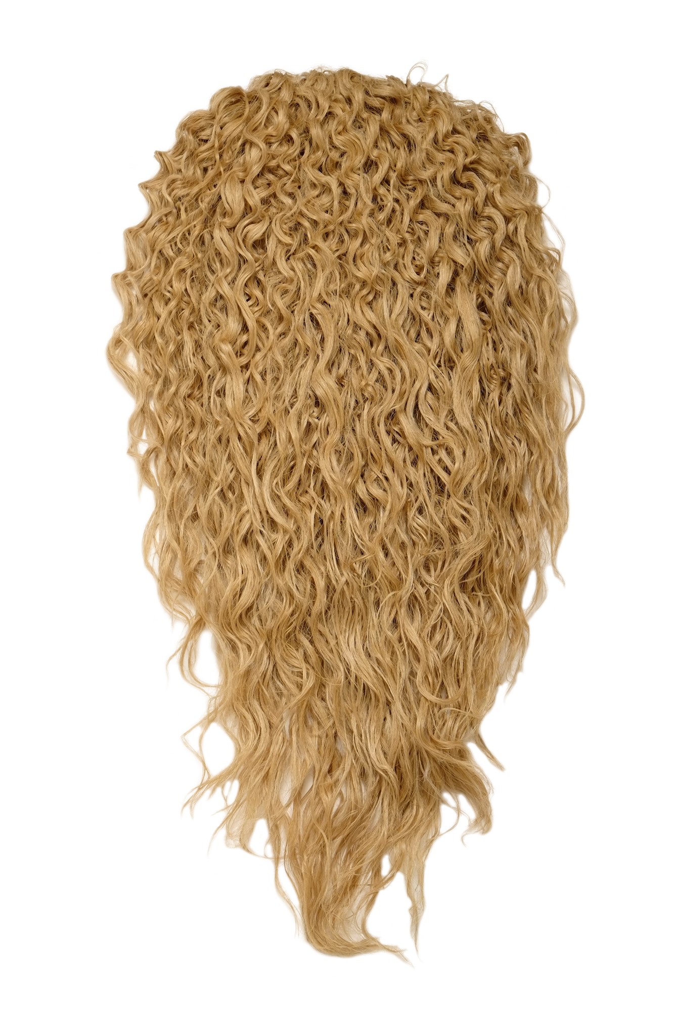 lockige Halbperücke Goldblond-Hellblond-Mix 70 cm lang