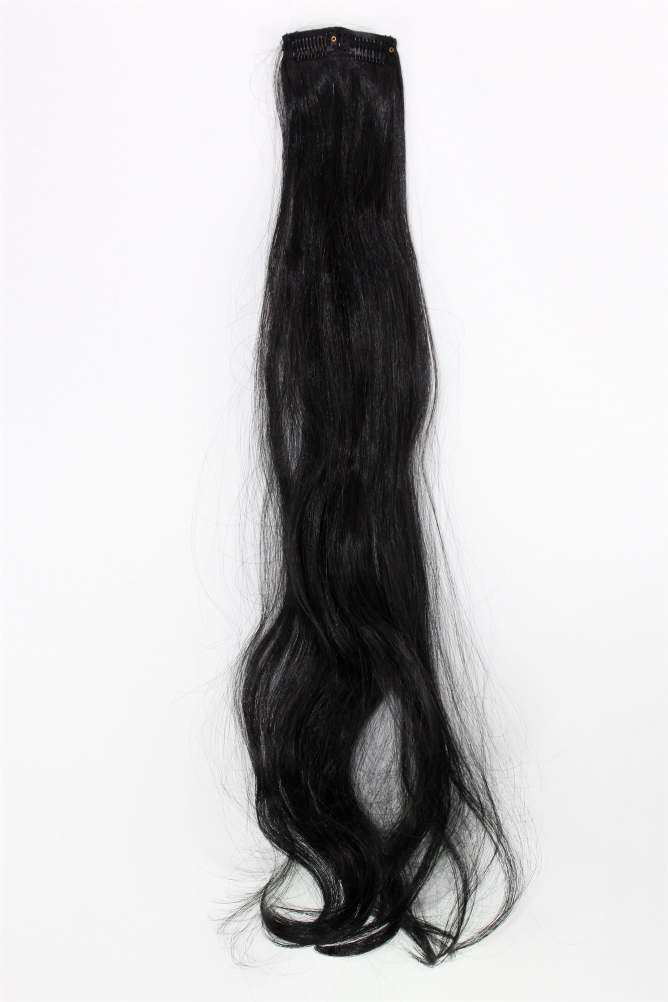 wellige Extensions Schwarz 63 cm lang