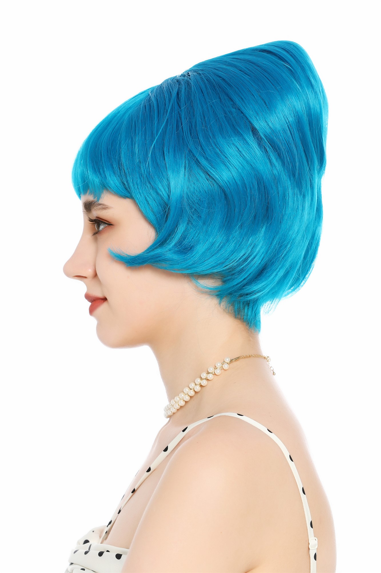 Perücke Damen Retro Vintage 50er 60er Beehive hochtoupiert Blau DW3436-T4440
