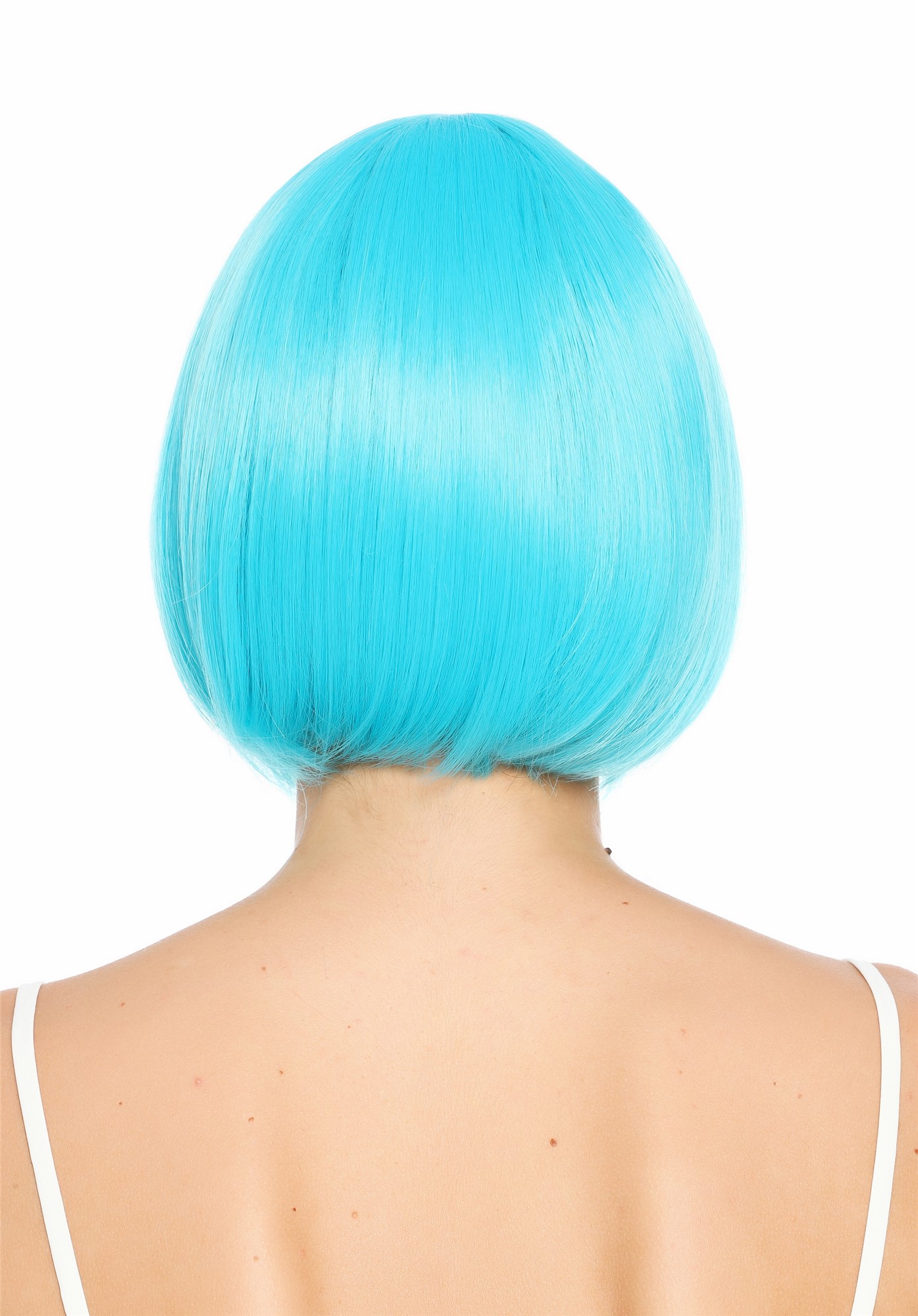 Damenperücke kurz Bob Pony glatt helles Blau Hellblau SZL0751-DHT4535