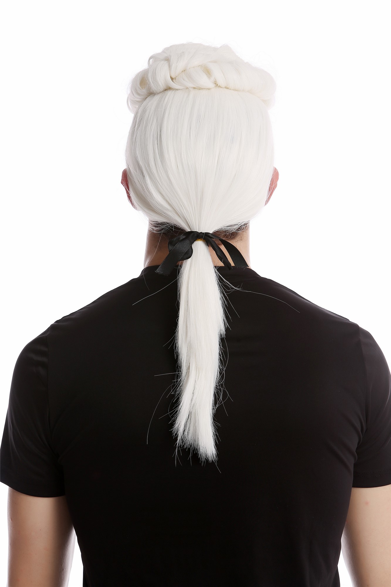 Wig Men Carnival Baroque Aristocrat Noble Lord Judge Court Poet white curled straight ponytail, view 3, WIG ME UP: Your Perücken Online Shop Party Wig, Ladies, White, curled, long