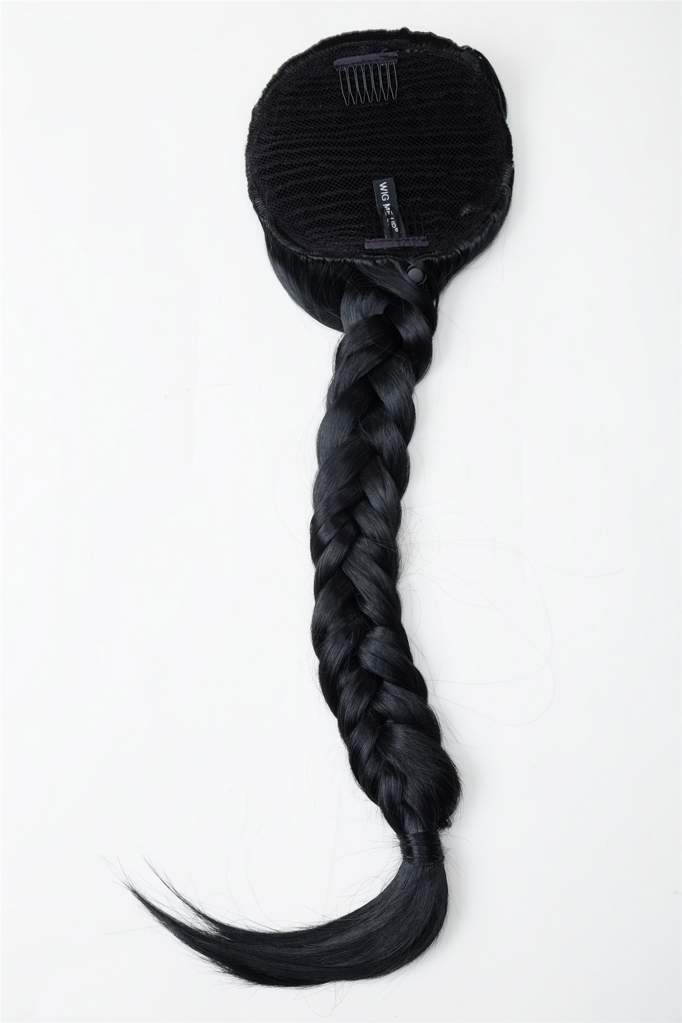 hochwertiges Haarteil Zopf geflochtenes Haar lang schwarz T1402-1, Ansicht 2, WIG ME UP: Ihr Perücken Online Shop geflochtenes Zopf-Haarteil Schwarz 70 cm lang