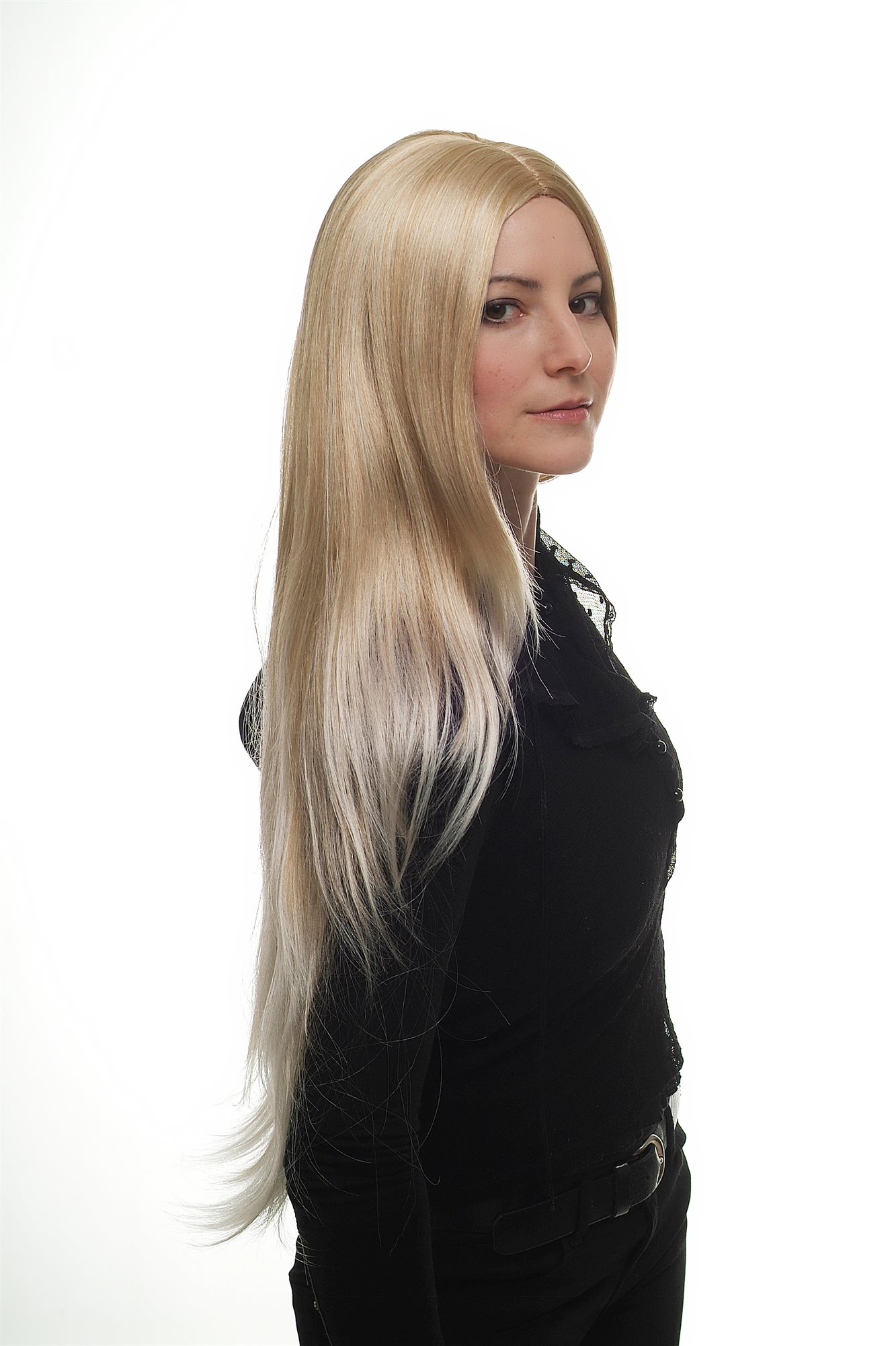 Lady wig women very long straight middle-parting blonde 70's Look 3217, view 3, WIG ME UP: Your Perücken Online Shop Quality Wigs, Ladies, Blonde, straight, very long