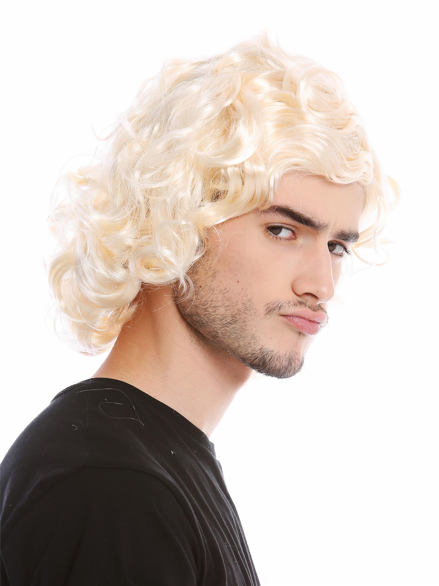 wellige Party Perücke Blond schulterlange Haare Unisex