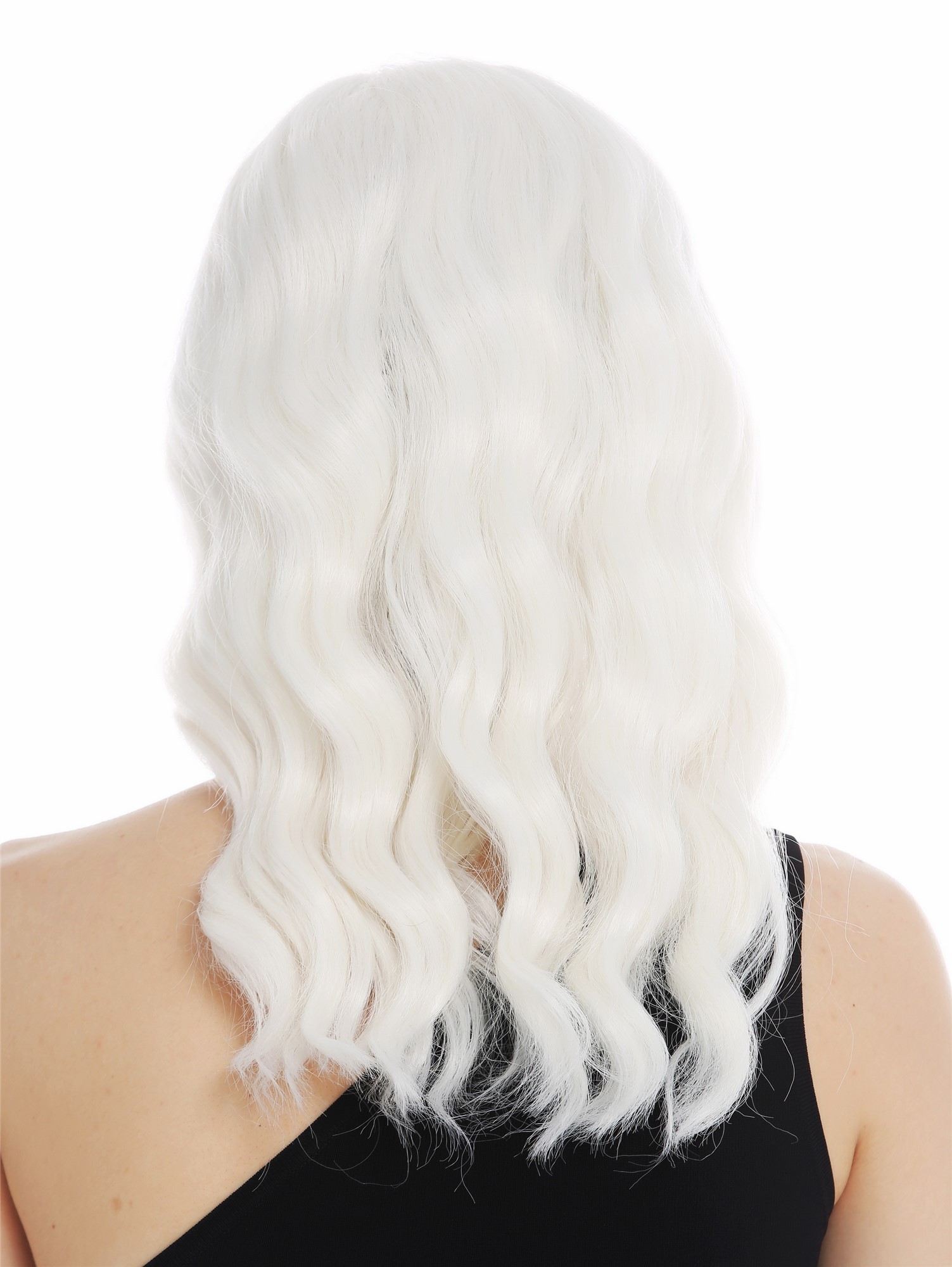 Lady wig long parting wavy waved classy 1930s Hollywood diva white VK-58, view 6, WIG ME UP: Your Perücken Online Shop Quality Wigs, Ladies, blossom white, wavy, shoulder-length