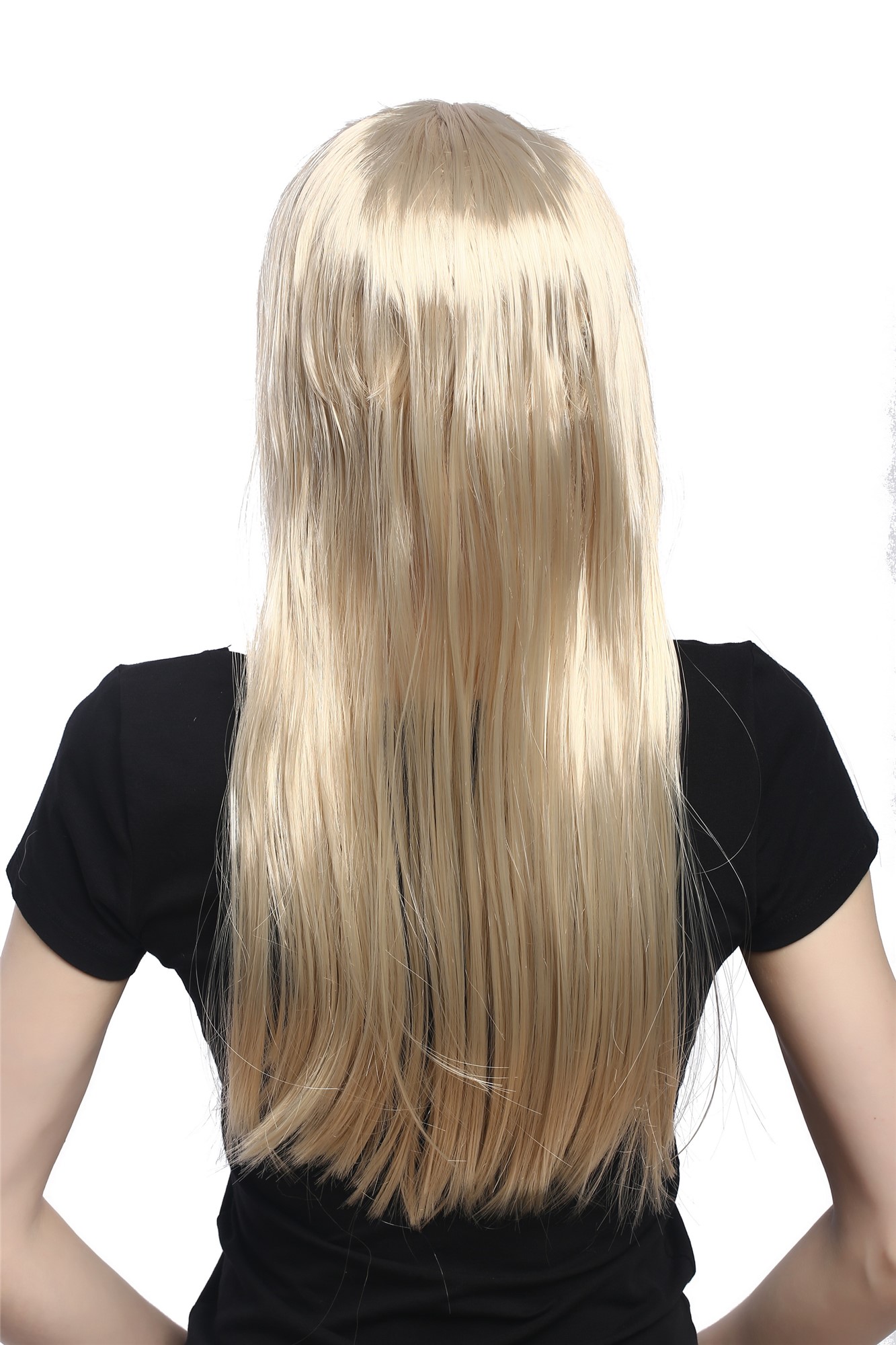 91091-ZA83 Lady Party Wig Halloween Fancy Dress very long bright blond straight fringe 23", view 3, WIG ME UP: Your Perücken Online Shop Party Wig, Ladies, Blonde, straight, long