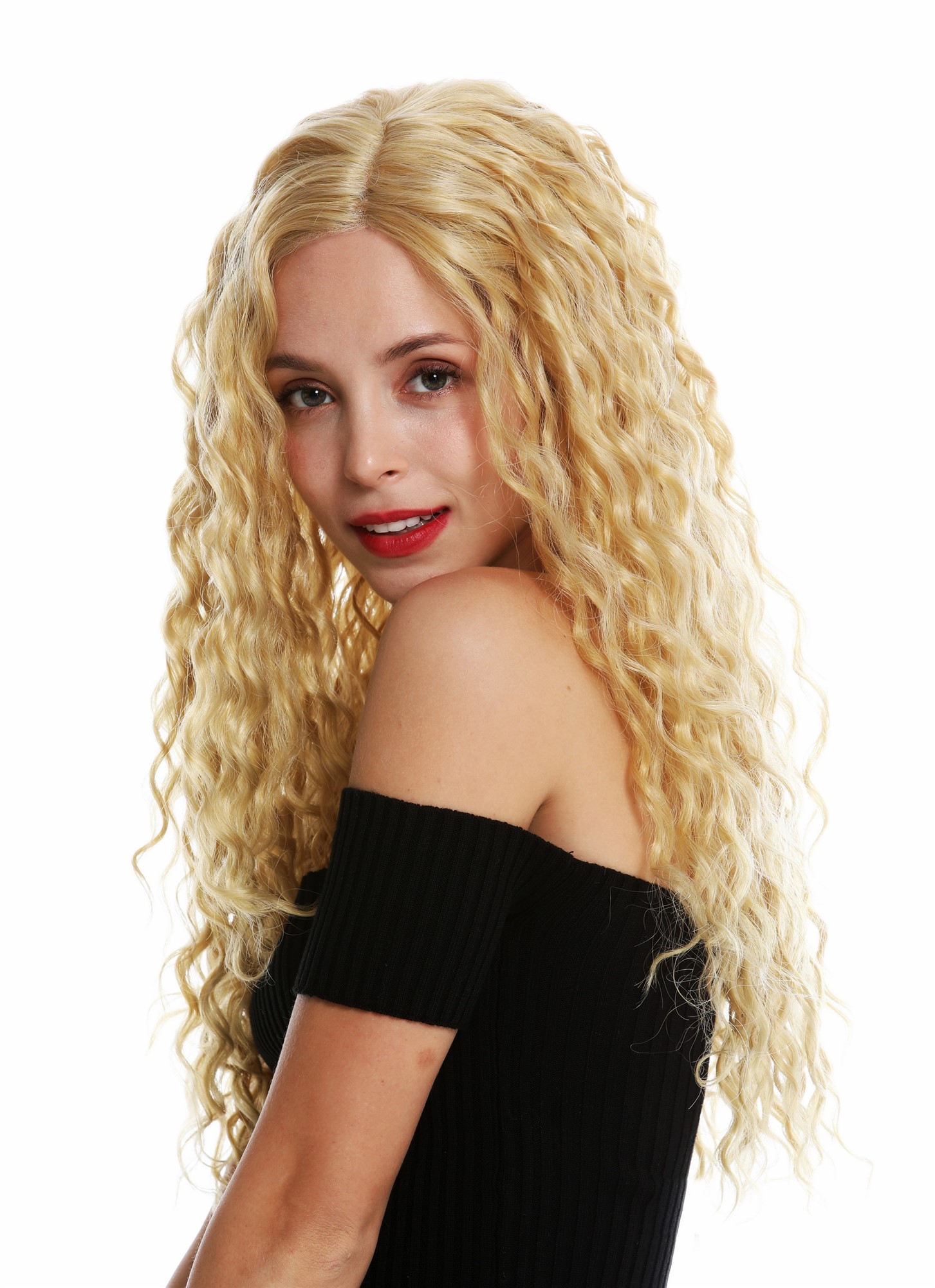 Monofilament lace front lady wig side parting long curls blonde mix VK-18-MF, view 3, WIG ME UP: Your Perücken Online Shop Quality Wigs, Ladies, blond mix, wavy, long