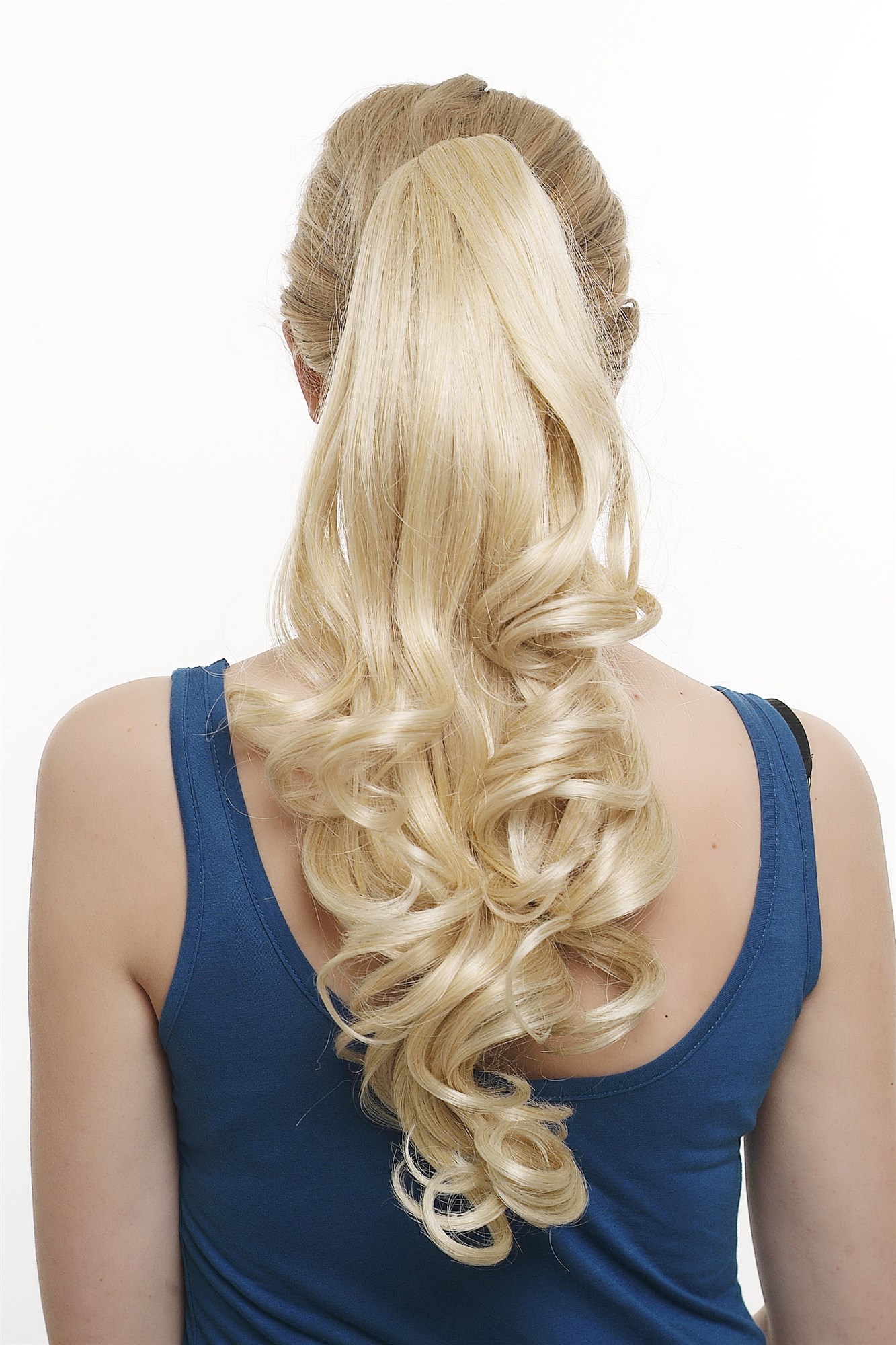 Hairpiece PONYTAIL extension VERY long BEAUTIFUL full curls curly BRIGHT BLOND SA06-1003T, view 3, WIG ME UP: Your Perücken Online Shop Ponytails, light blonde, curled, long