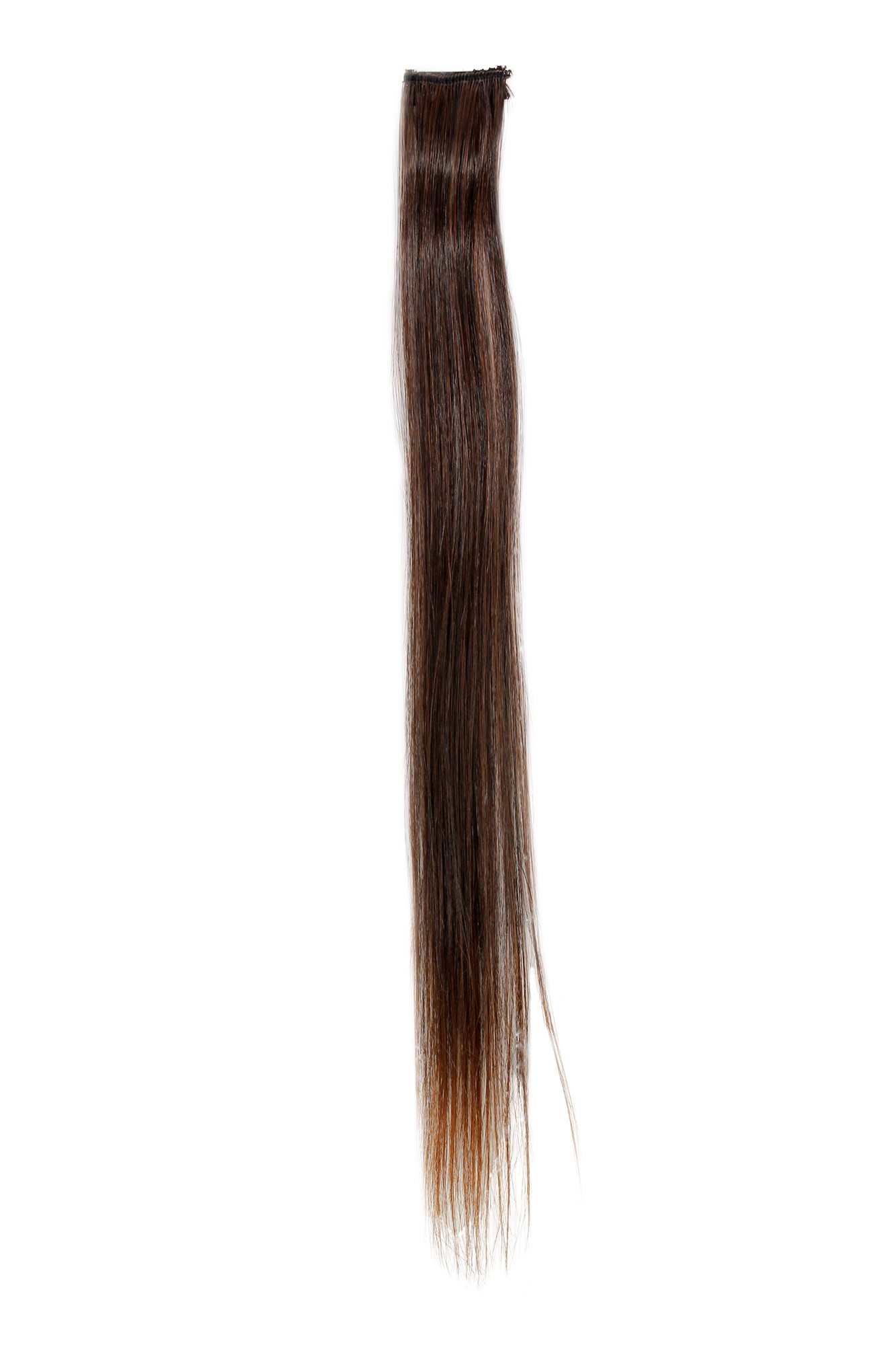 glatte Extensions Dunkel Rotbraun 45 cm lang