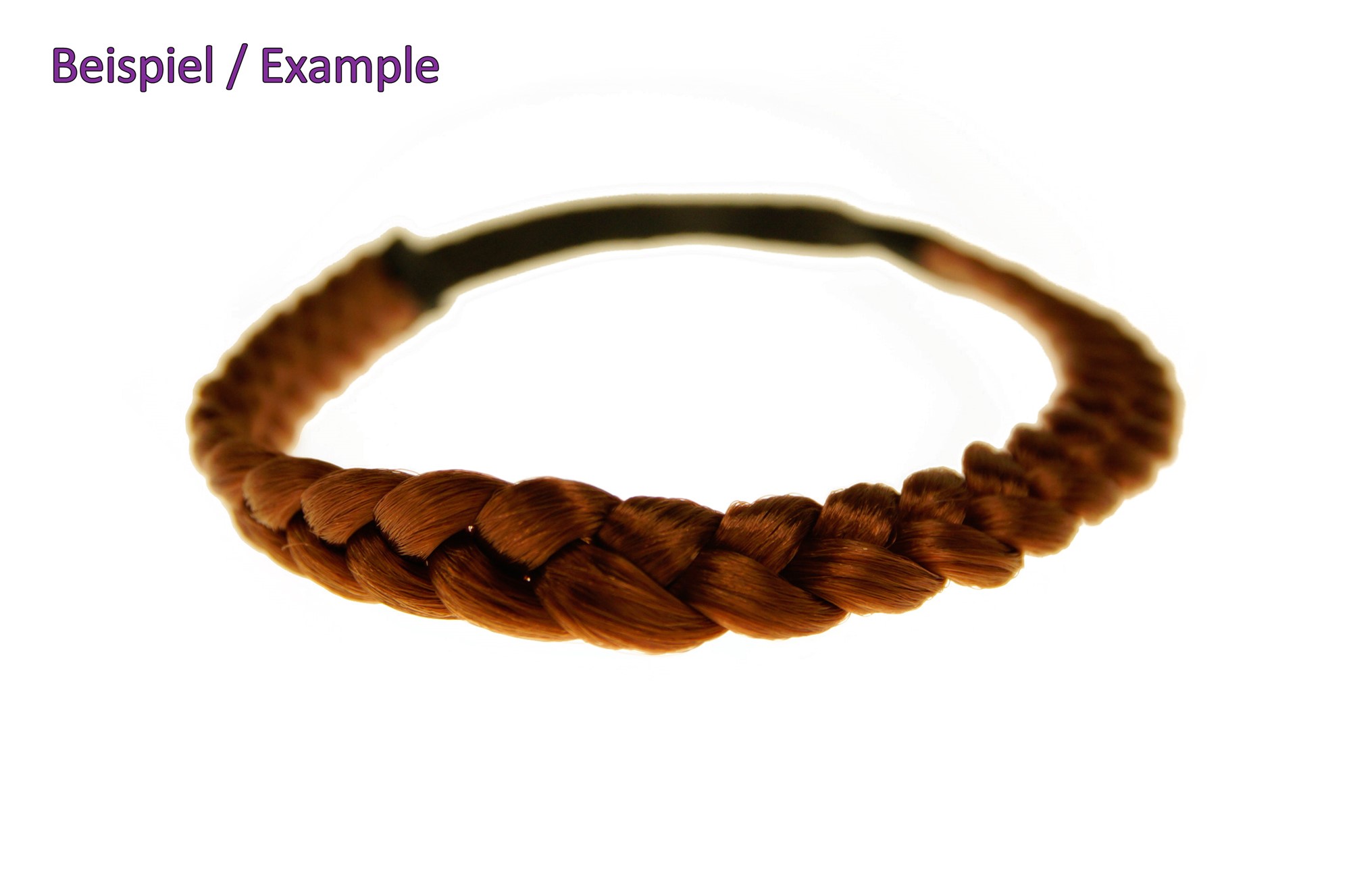 Schmales Haarband geflochten Breite: 1 cm Tiefschwarz CXT-008-001, Ansicht 4, WIG ME UP: Ihr Perücken Online Shop Haarreifen geflochten Schwarz 42 cm