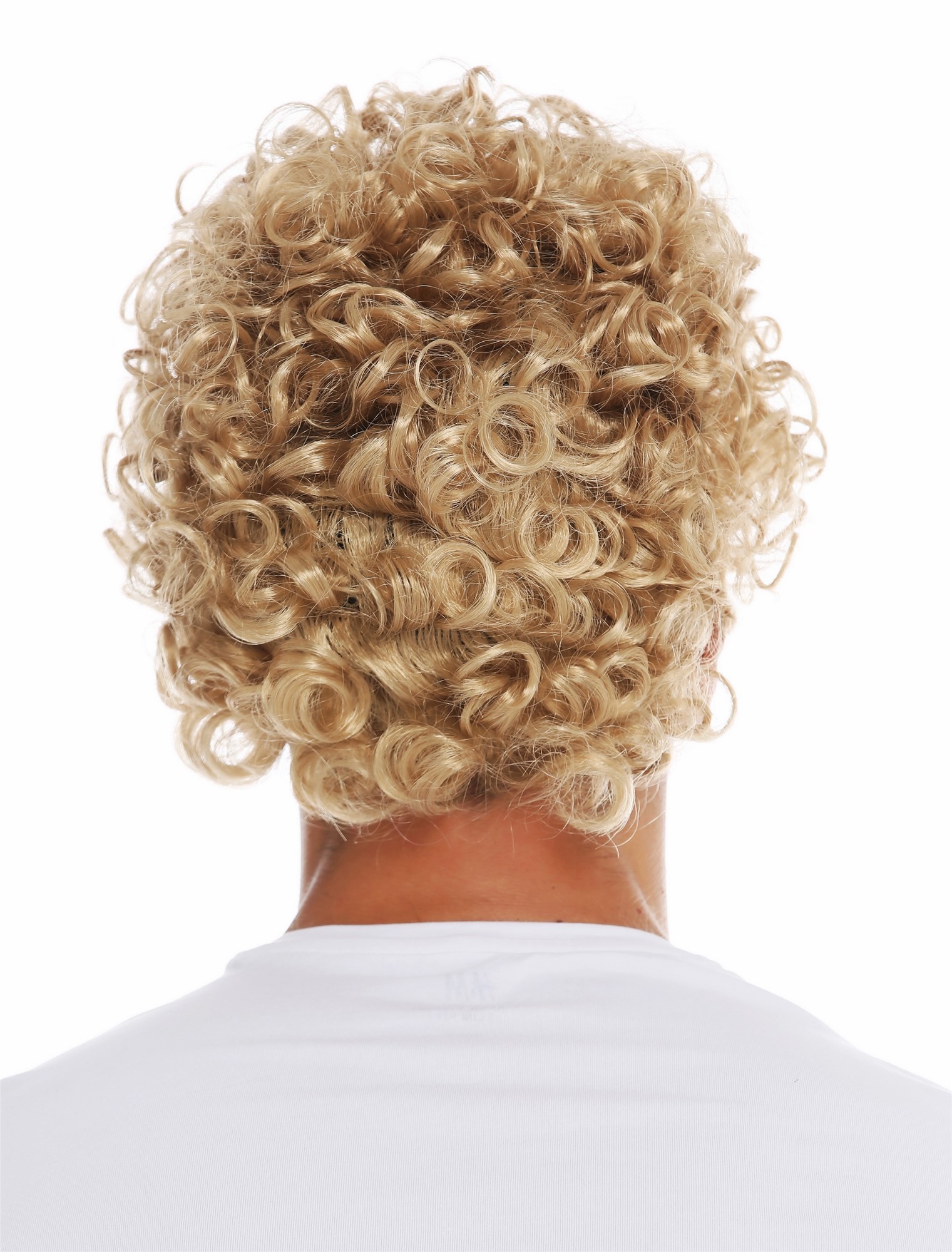 lockige Party Perücke Karamellblond kurze Haare für Herren