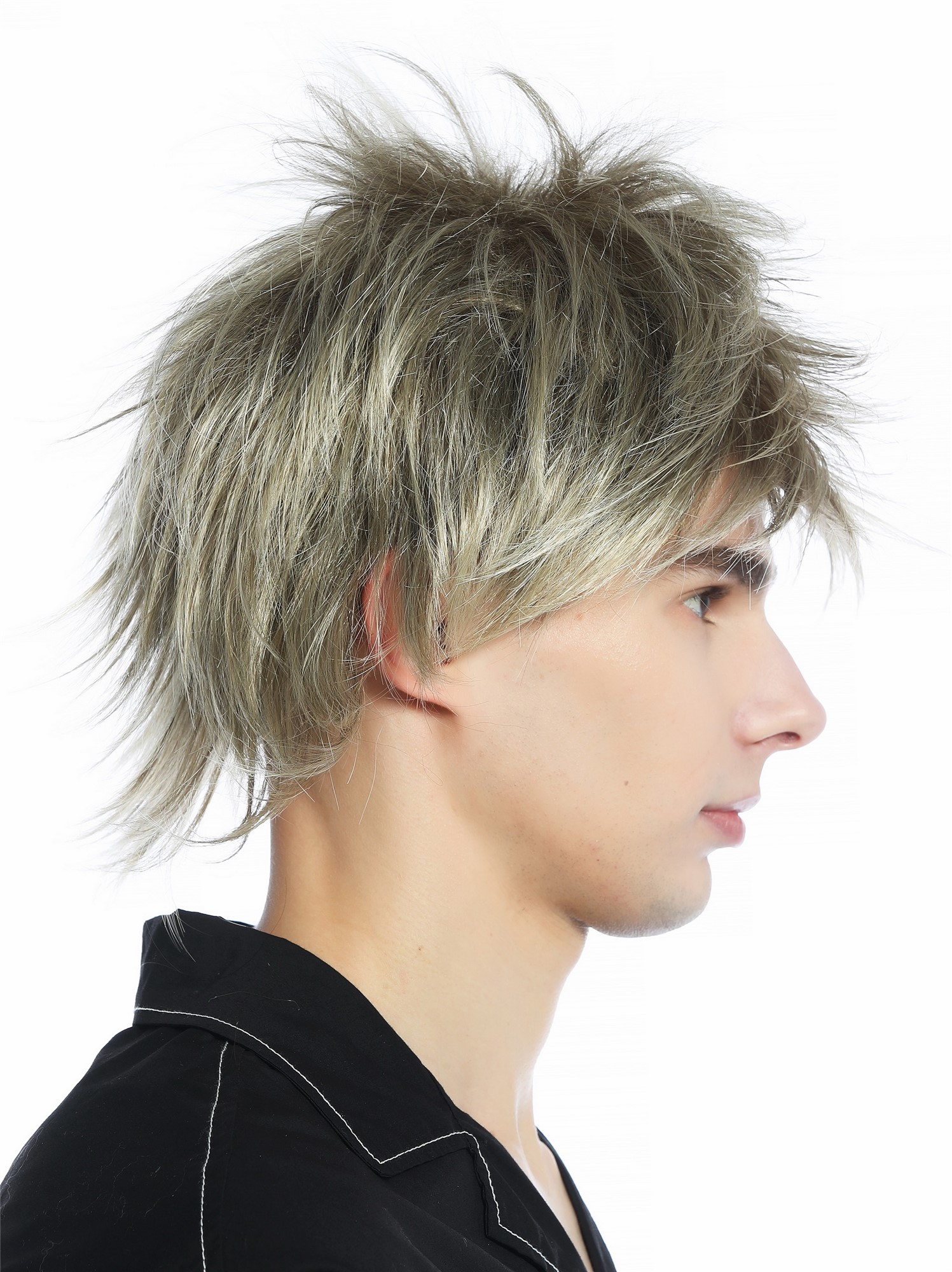 Wig Men Women Halloeen short wild unruly 80s retro style mixed blond M-261 , view 6, WIG ME UP: Your Perücken Online Shop Quality Wigs, Unisex, Blondmix, straight, short