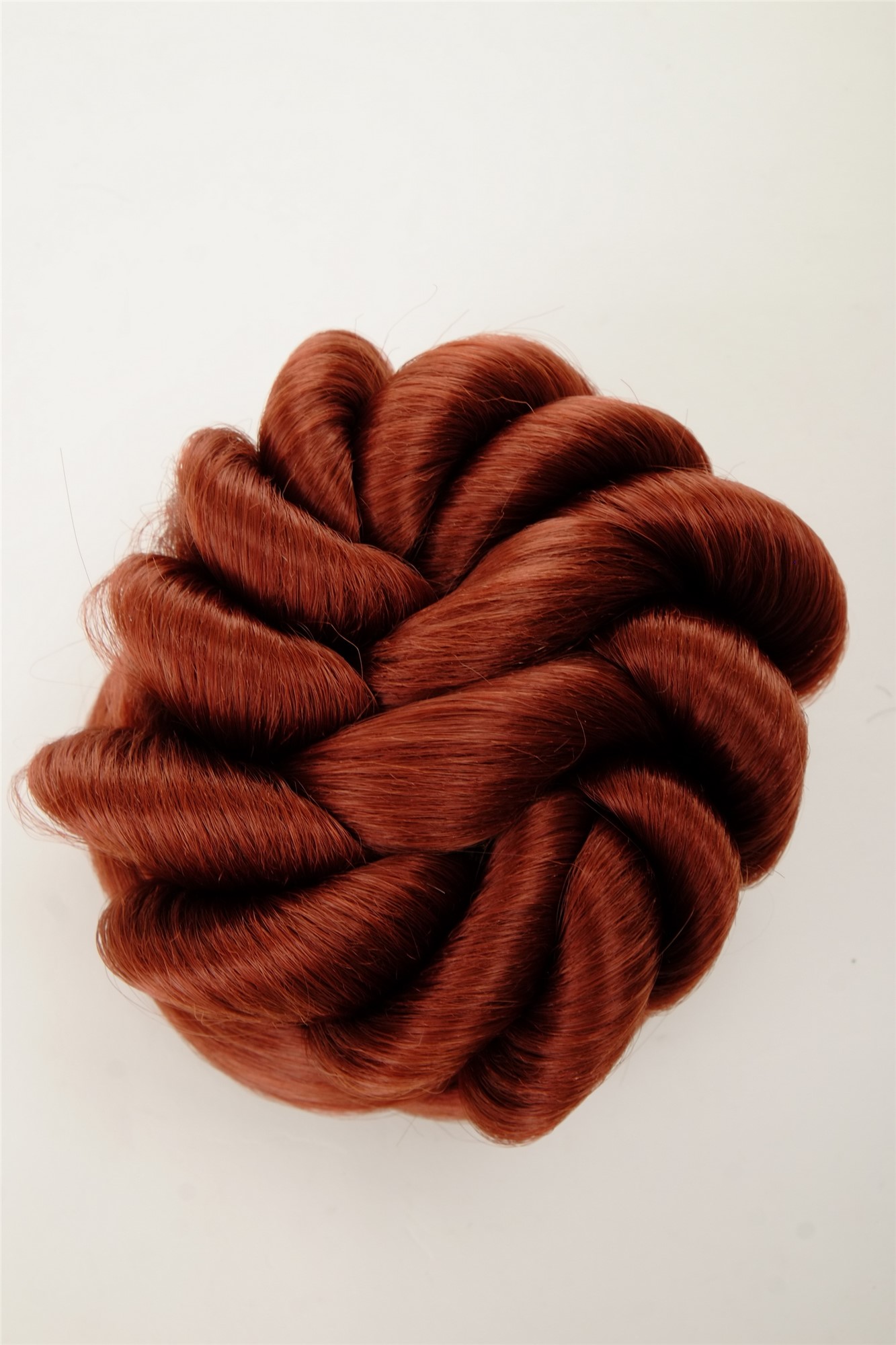 Dutt Haarknoten geflochten große Locken Rot Kupferrot N794-350, Ansicht 5, WIG ME UP: Ihr Perücken Online Shop geflochtener Dutt Haarteil Kupferrot