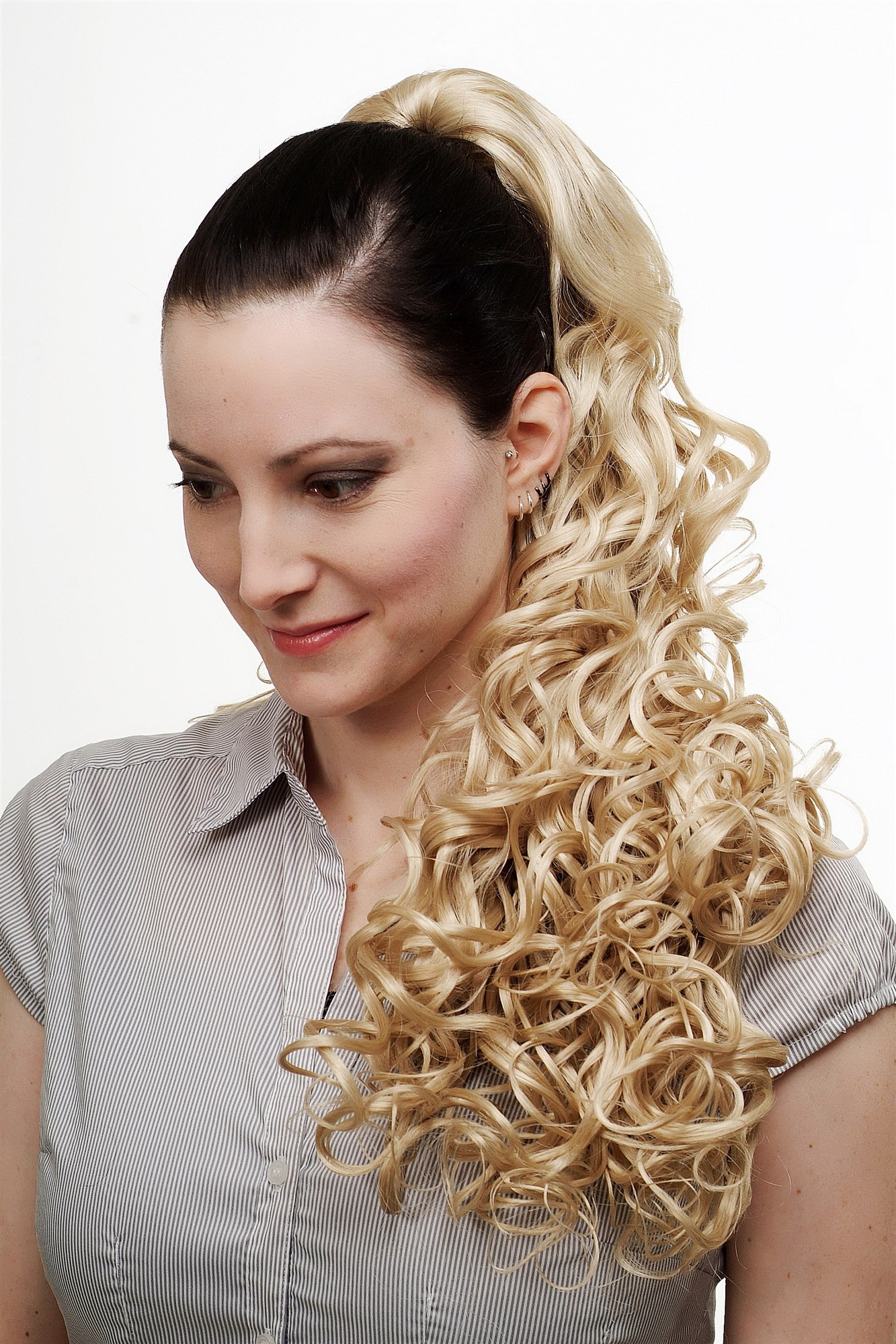 N310-26 Hairpiece PONYTAIL extension VERY long MASSIVE volume voluminous curly AMAZING curls kinks gold blond 23", view 3, WIG ME UP: Your Perücken Online Shop Ponytails, Blonde, curled, long