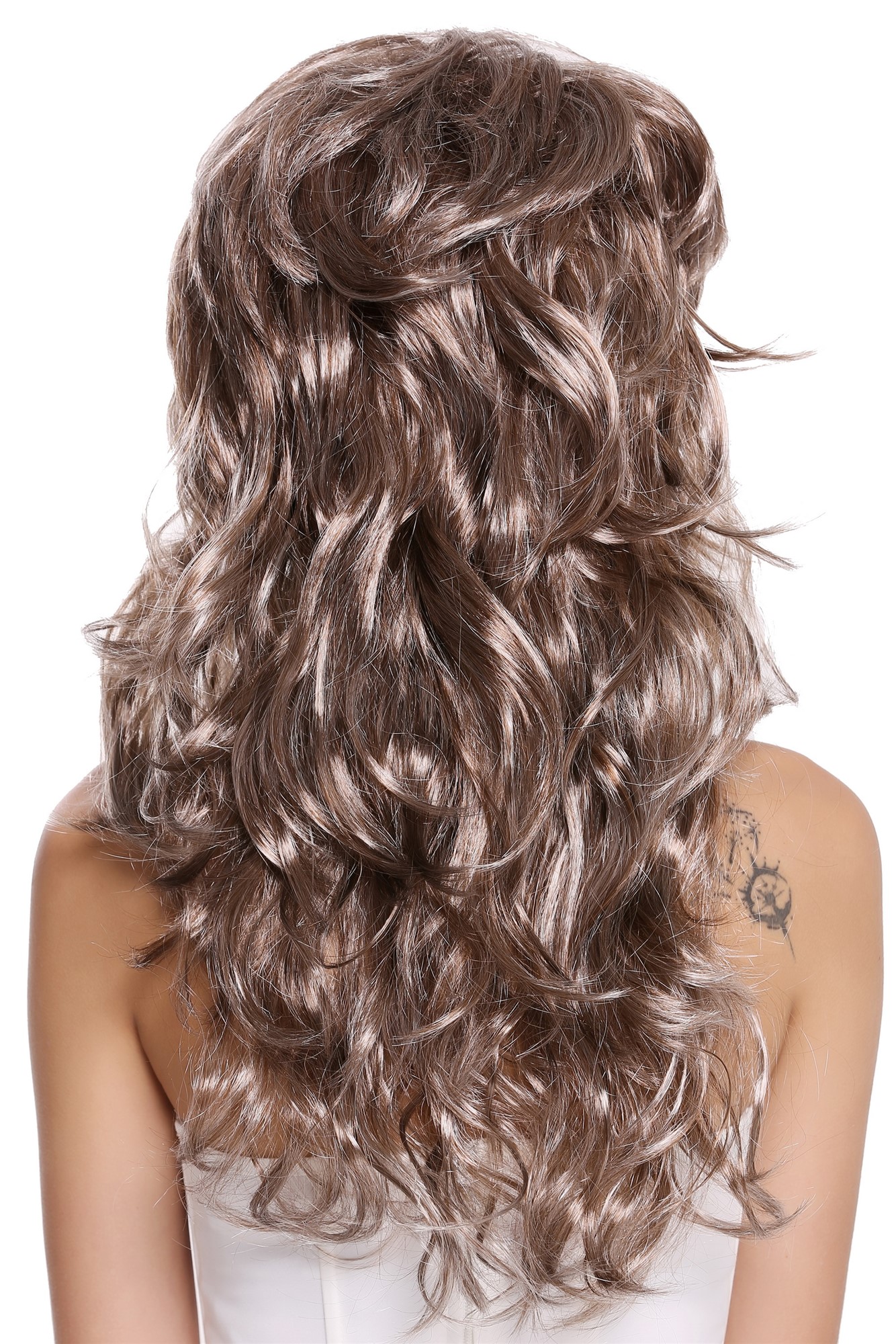 Party Wig, Ladies, Brown, wavy, long