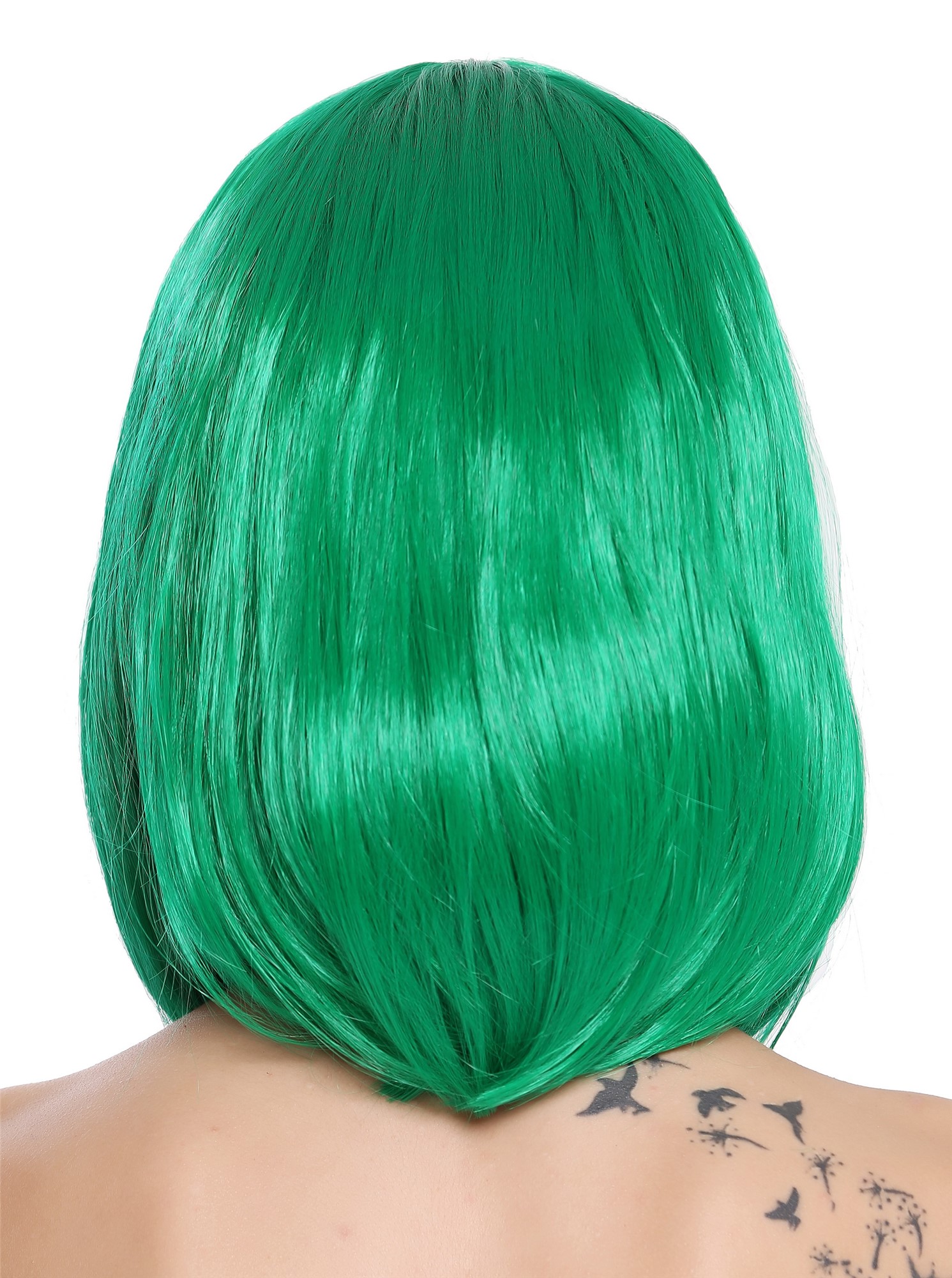 Party Wig, Ladies, Green, straight, shoulder-length