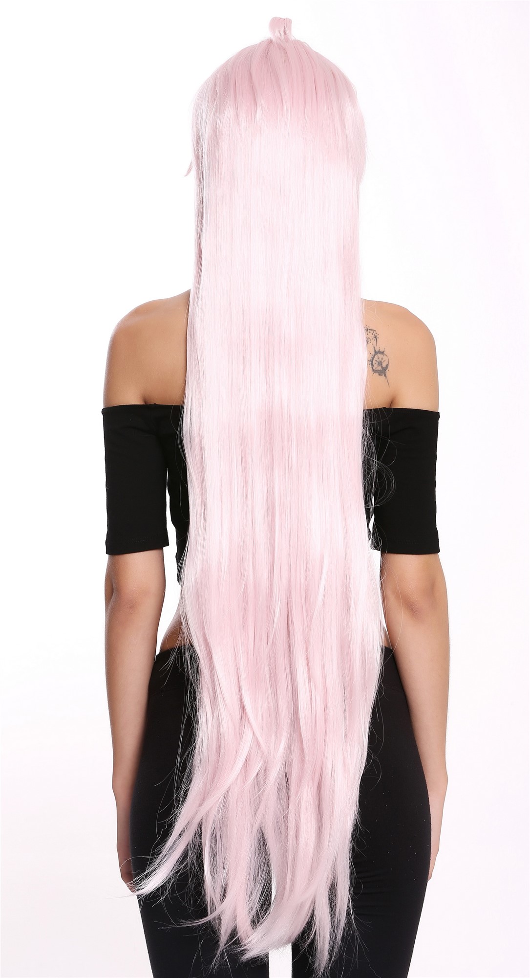 Lady Women Cosplay Wig very long layered braided pigtails light pink YZF-7183, view 4, WIG ME UP: Your Perücken Online Shop Quality Wigs, Ladies, light pink, Braided, very long