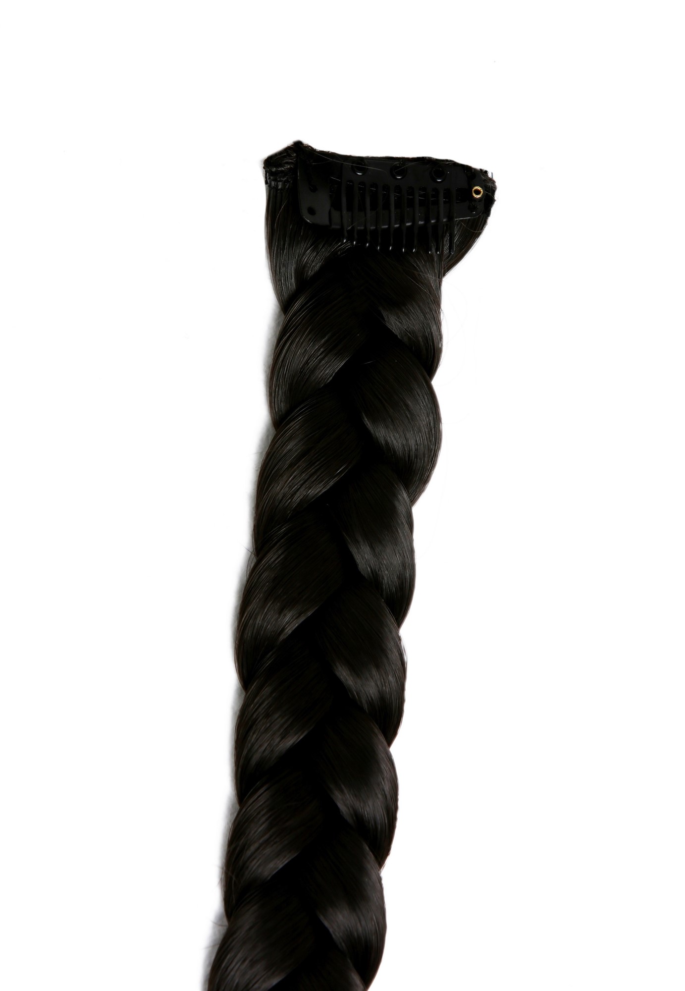 Braided Plait Hairpiece plaited Clip-in Hair Extension long dark ash brown SA101, view 3, WIG ME UP: Your Perücken Online Shop Ponytails, dark brown, Braided, long
