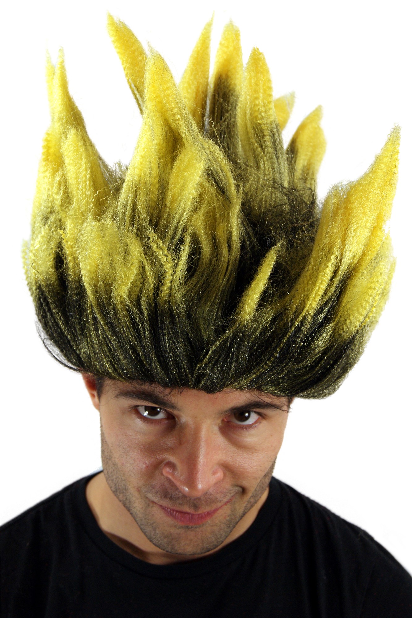 Party/Fancy Dress/Halloween WIG men FIRE DEVIL Loki Puck MAD SCIENTIST Demon Imp RED pointy spiny, front view, WIG ME UP: Your Perücken Online Shop Party Wig, Unisex, multi, wavy, short