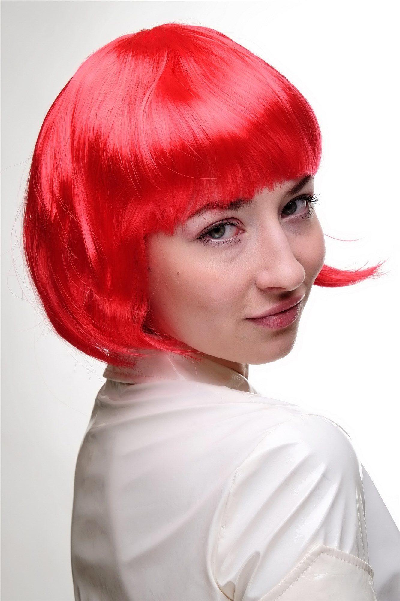 glatte Party Perücke Rot kurze Haare für Damen