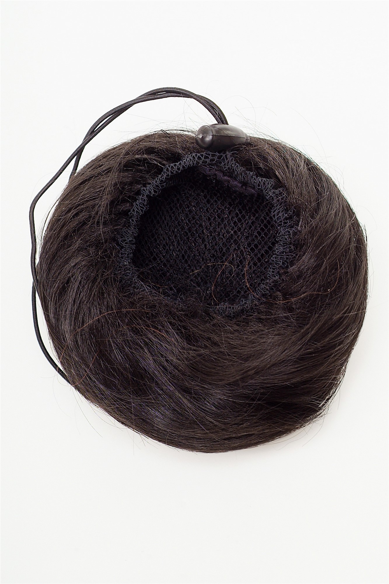 Dutt Haarknoten 60er Vintage Schwarz Modell: NHA-004B, Ansicht 2, WIG ME UP: Ihr Perücken Online Shop glatter Dutt Haarteil Samtschwarz