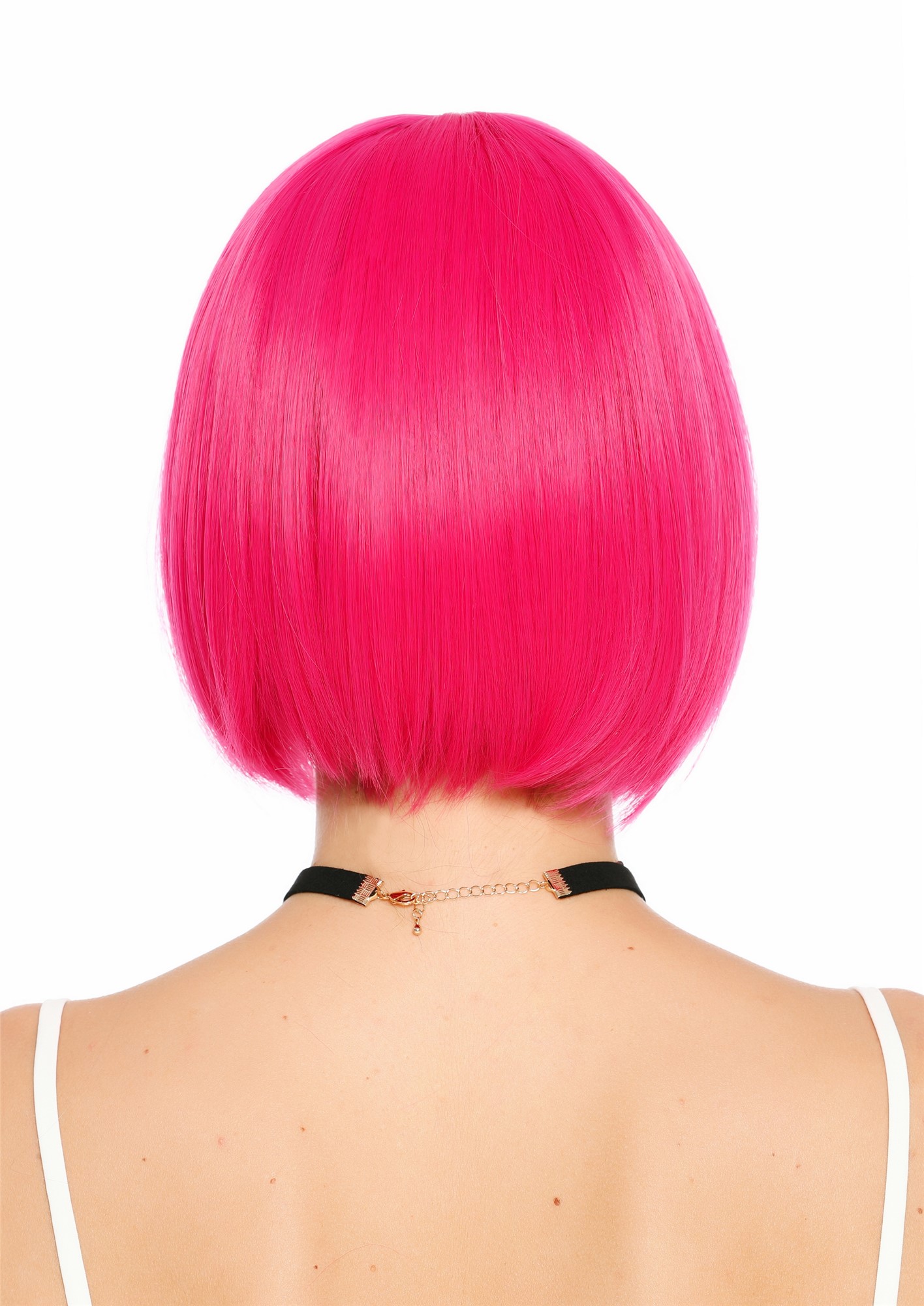 Damenperücke kurz Bob Pony glatt pink rosa SZL0751-DHT2356