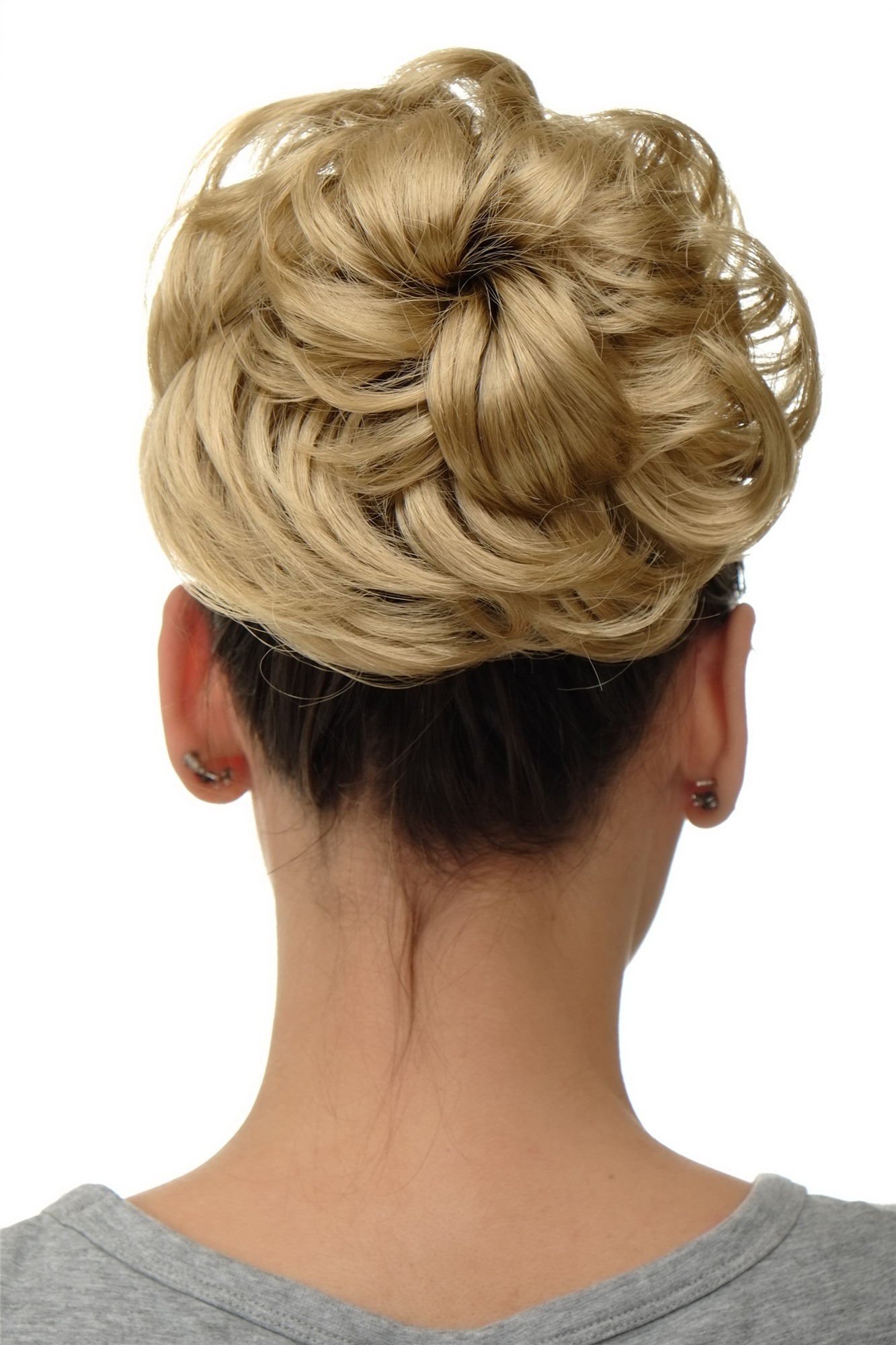 Haarteil Dutt Haarrose Buschig Hell-Aschblond Q840-22, Ansicht 4, WIG ME UP: Ihr Perücken Online Shop lockiger Dutt Haarteil Hell-Aschblond