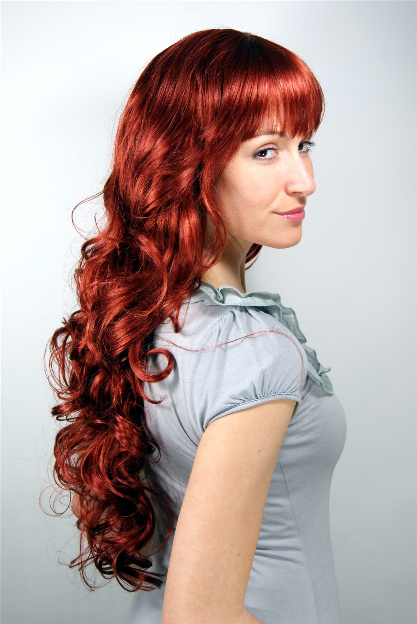 Quality Wigs, Ladies, Red, curled, long