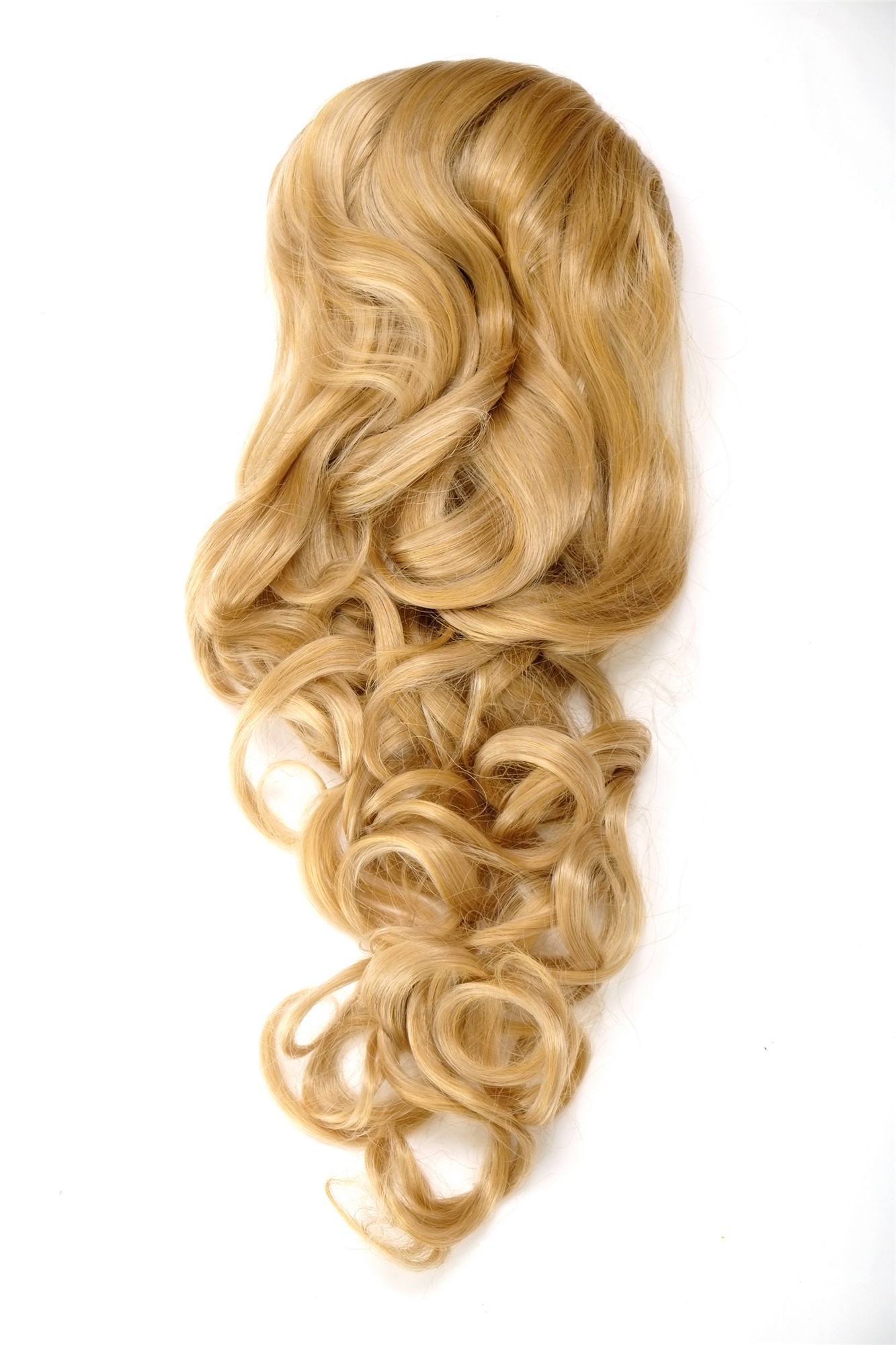 Hairpiece PONYTAIL with combs and elastic draw string curly voluminous very long bright mixed blond, view 3, WIG ME UP: Your Perücken Online Shop Ponytails, golden blonde-light blonde mix, curled, long