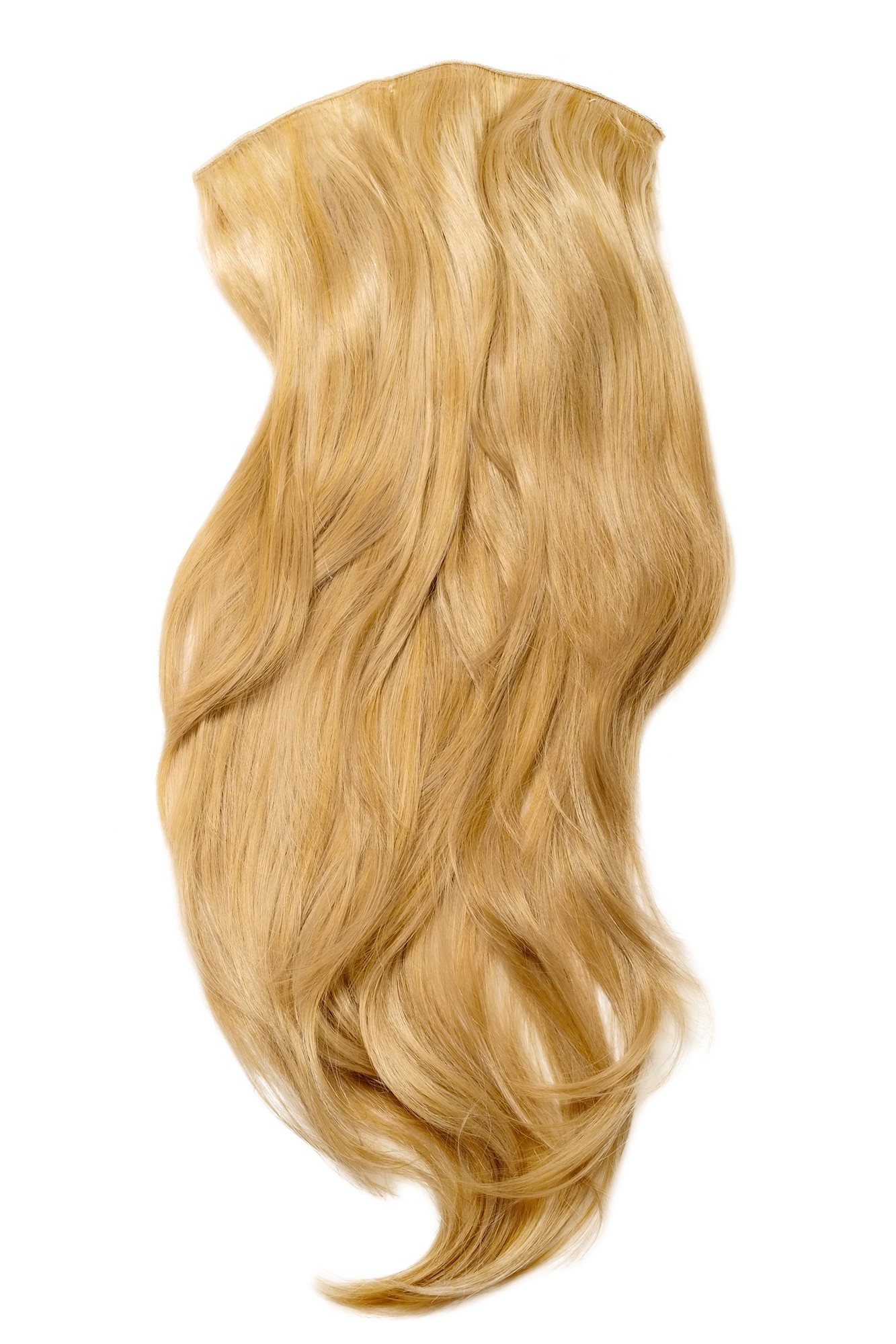 glatte Halbperücke Goldblond-Hellblond 60 cm lang