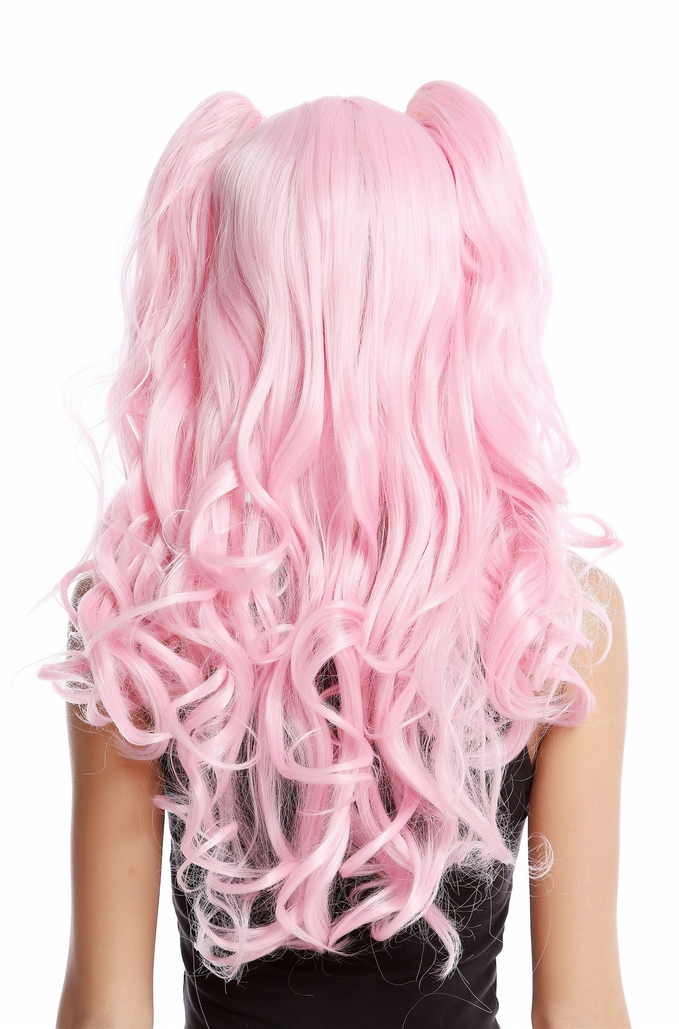 YZF-4379-TF2317 Lady  Cosplay Wig 2 removable pigtails ponytails long Gothic Lolita pink, view 3, WIG ME UP: Your Perücken Online Shop Quality Wigs, Ladies, light pink, wavy, long