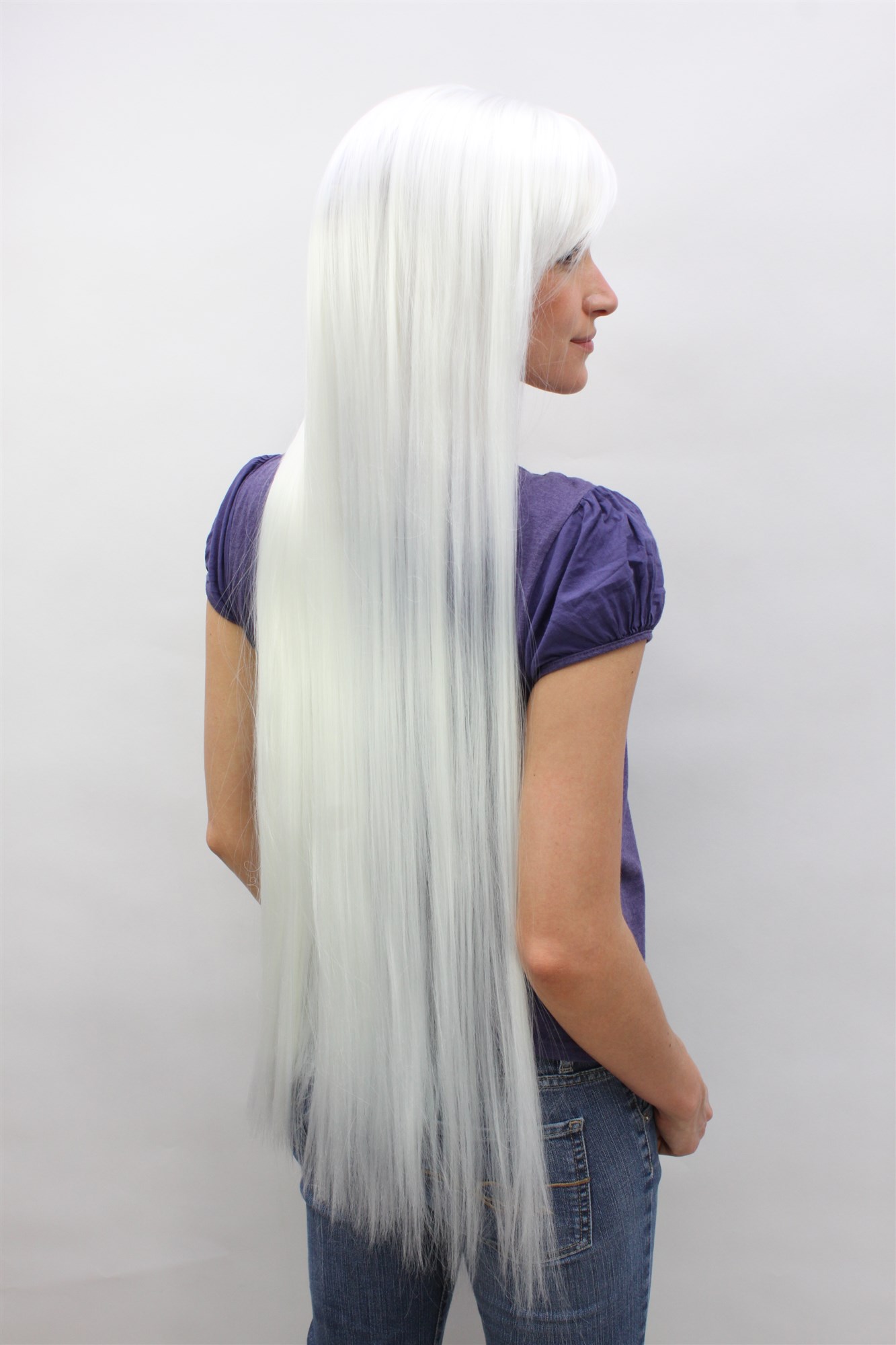 EXTRA LONG platinum white FAIRYTALE WIG faery elv ICE QUEEN (9293L Colour B80), view 3, WIG ME UP: Your Perücken Online Shop Quality Wigs, Ladies, light blonde, straight, very long