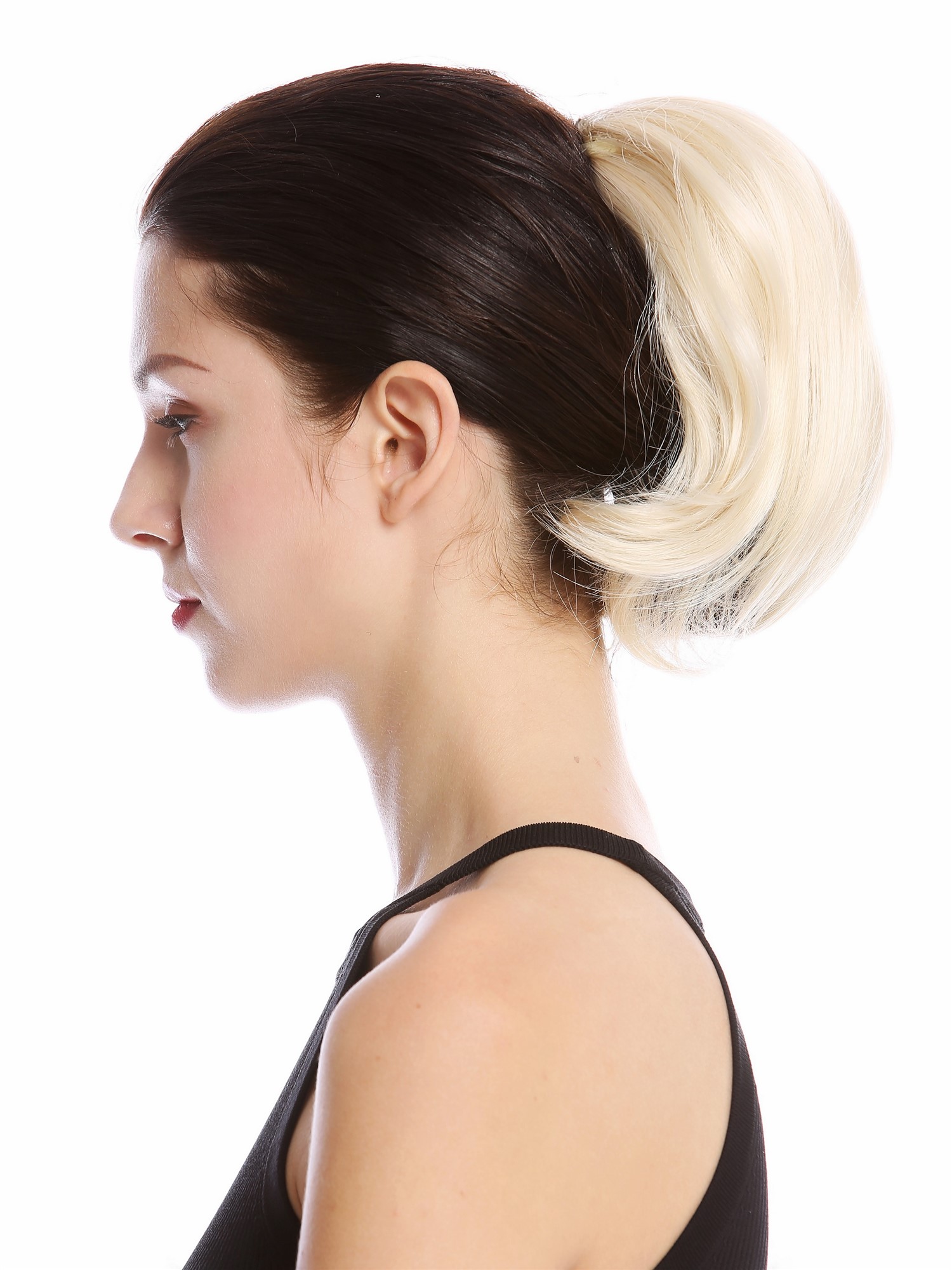 Ponytail Hairpiece very short straight but voluminous platinum blonde N869, view 3, WIG ME UP: Your Perücken Online Shop Ponytails, platinum blonde, curled, short