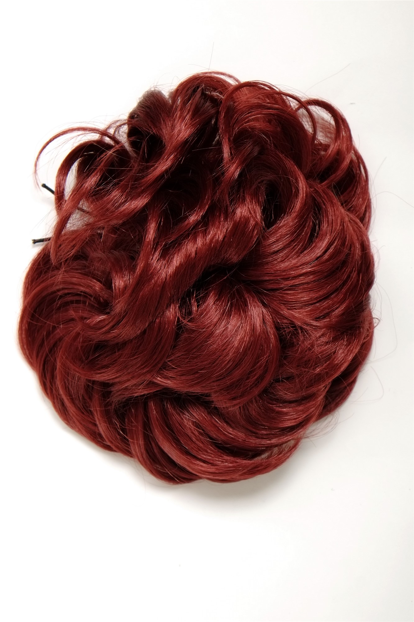 Haarteil Dutt Haarrose Buschig Granatrot Q840-39, Ansicht 3, WIG ME UP: Ihr Perücken Online Shop lockiger Dutt Haarteil Granatrot