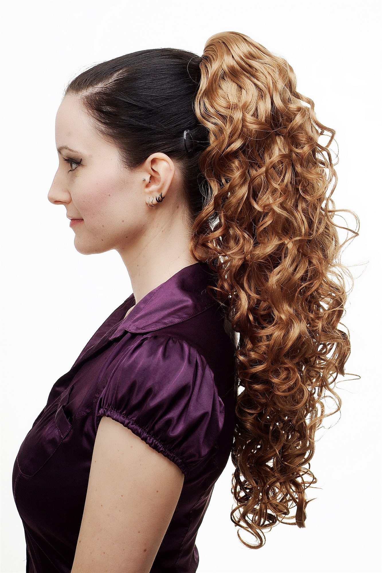 N310-24BT27 Hairpiece PONYTAIL extension VERY long MASSIVE volume voluminous curly AMAZING curls kinks blond mix streaked 23", view 2, WIG ME UP: Your Perücken Online Shop Ponytails, blond mix, curled, long