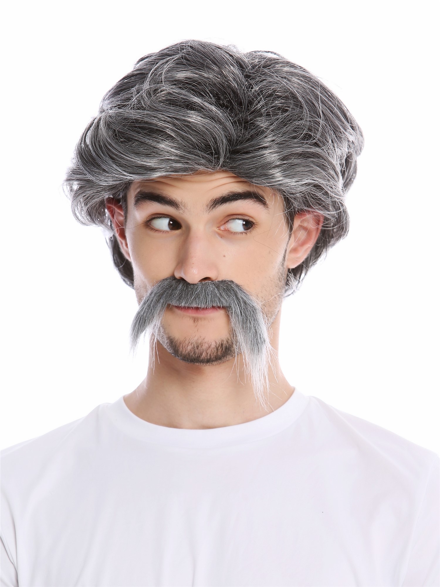 Party Wig, Men, Grey, wavy, short