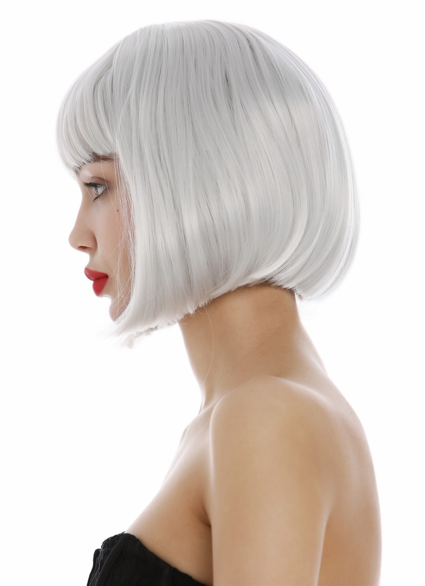 Quality Wigs, Ladies, white-gray, straight, short