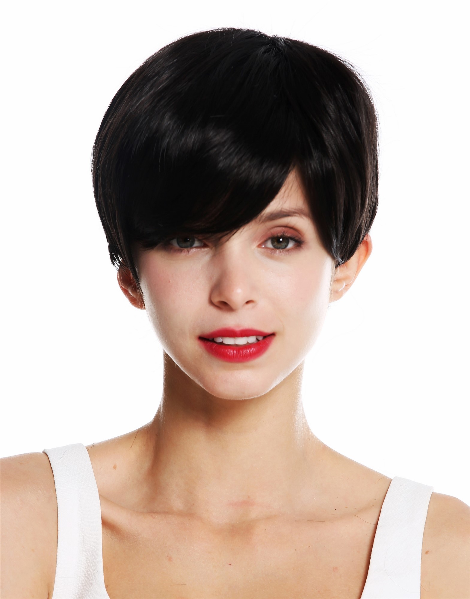 Quality Wigs, Ladies, black-brown, straight, short