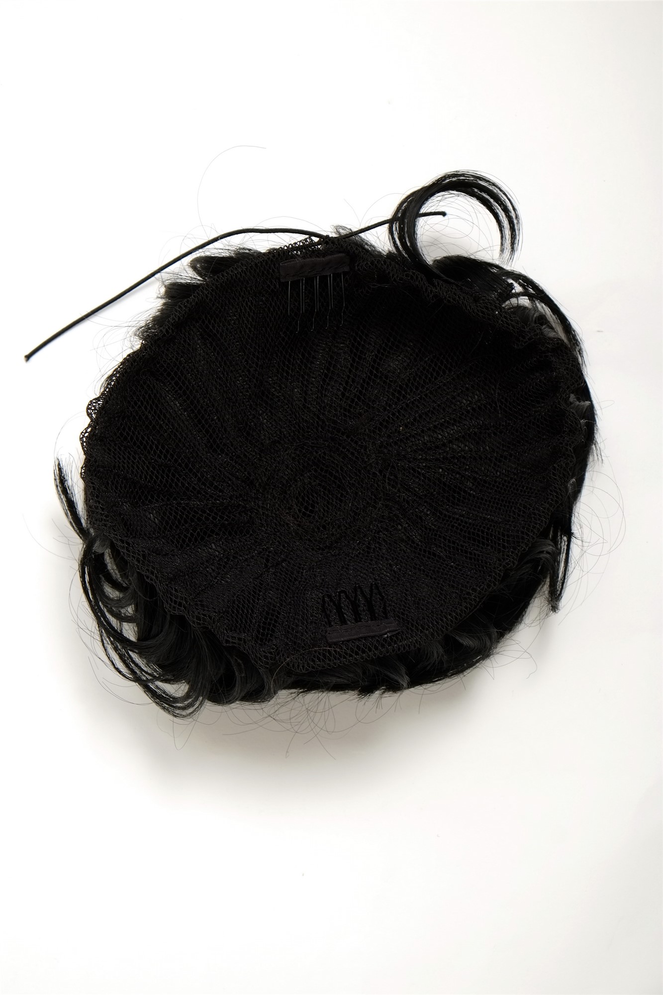 Haarteil Dutt Haarrose Buschig Samtschwarz Q840-1B, Ansicht 2, WIG ME UP: Ihr Perücken Online Shop lockiger Dutt Haarteil Samtschwarz