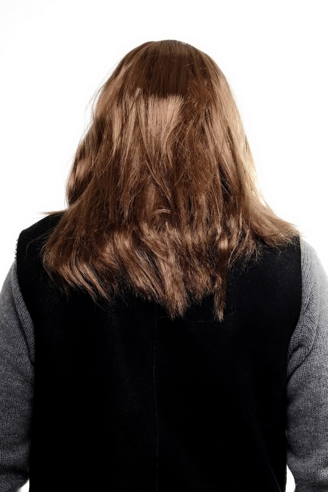 Party/Fancy Dress/Halloween LONG Beard & WIG set Brown Wizard Biker, view 3, WIG ME UP: Your Perücken Online Shop Party Wig, Men, Brown, straight, long