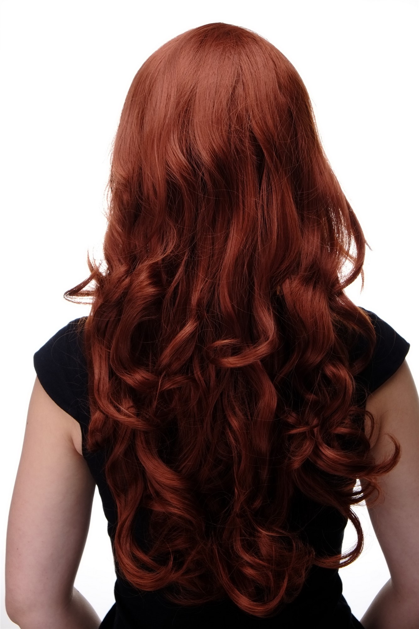 Quality Wigs, Ladies, copper, curled, long