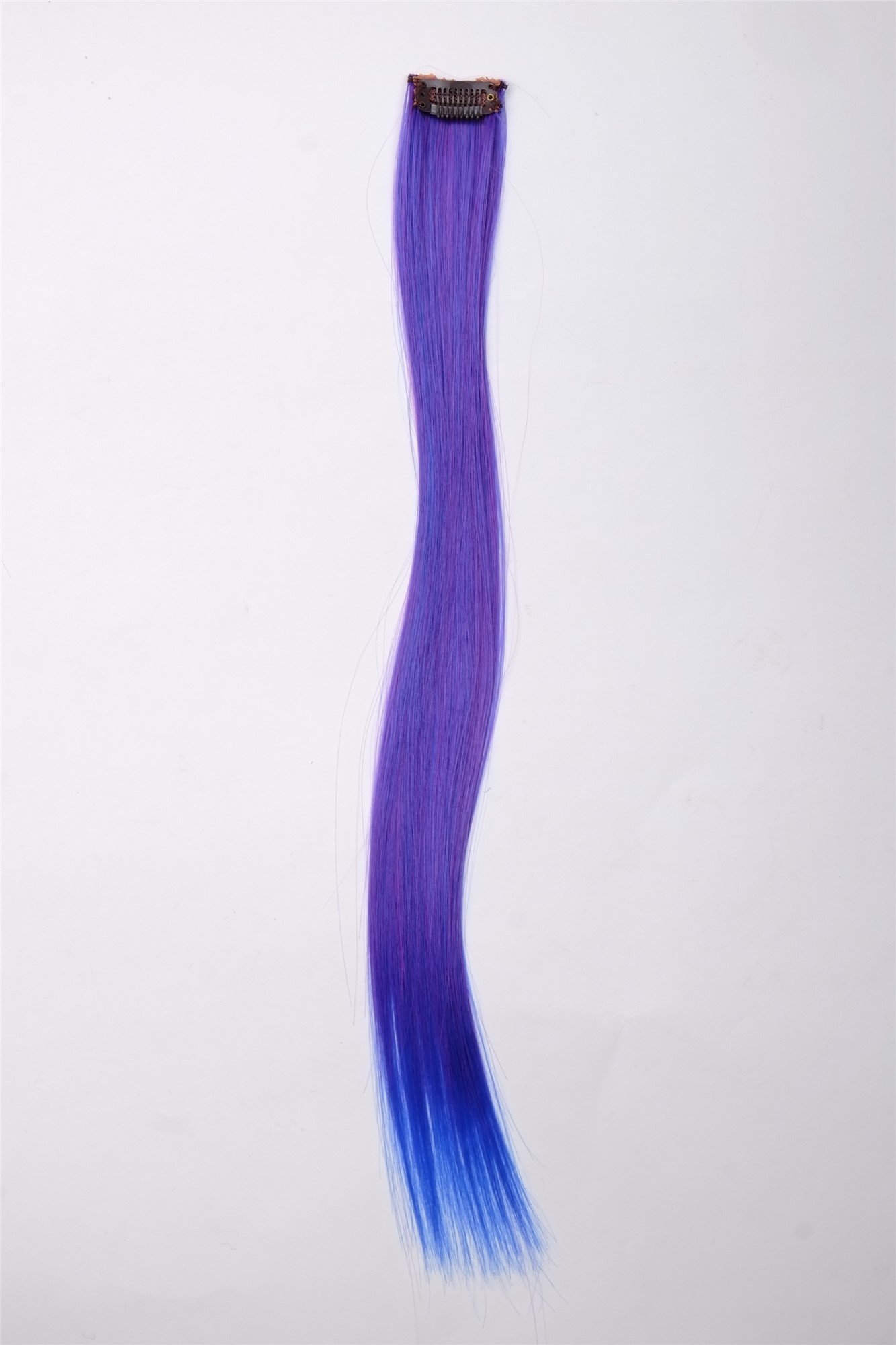 glatte Extensions Violett-Blau-Mix 45 cm lang