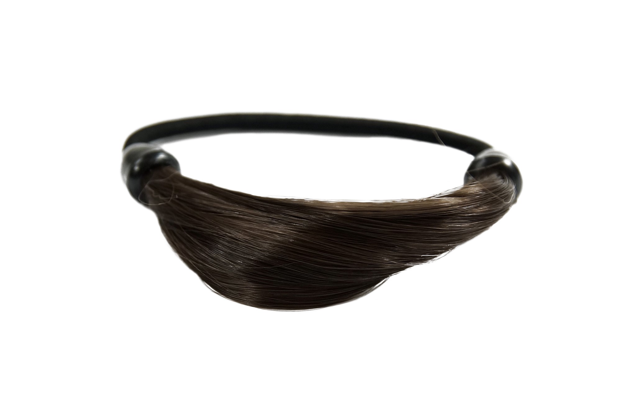 Scrunchie, medium brown, straight, short