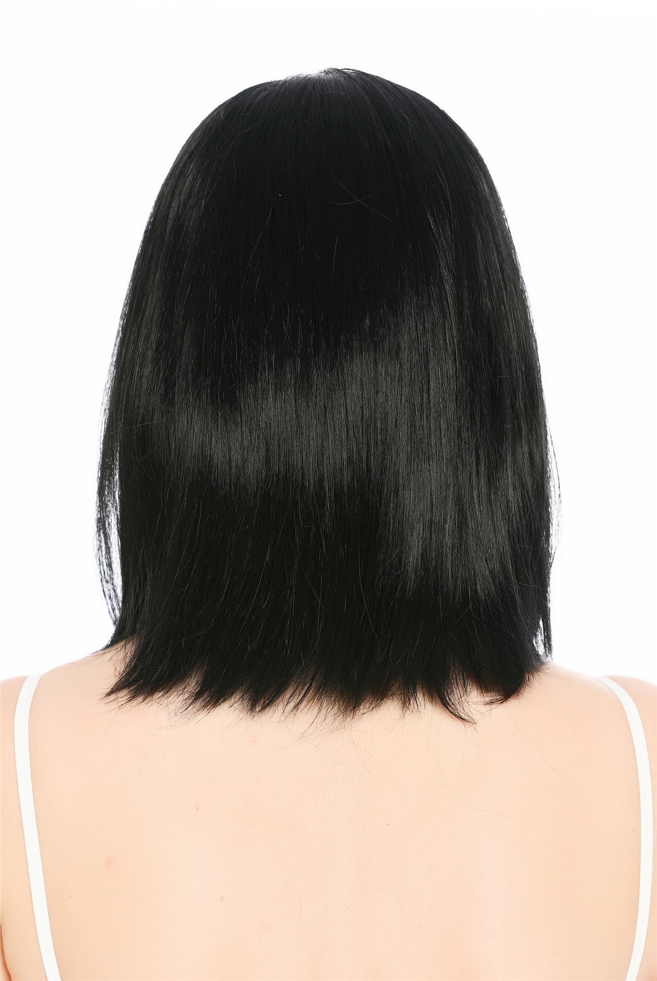 Perücke Damen Mittelscheitel schulterlang glatt Schwarz GFW3977-1B