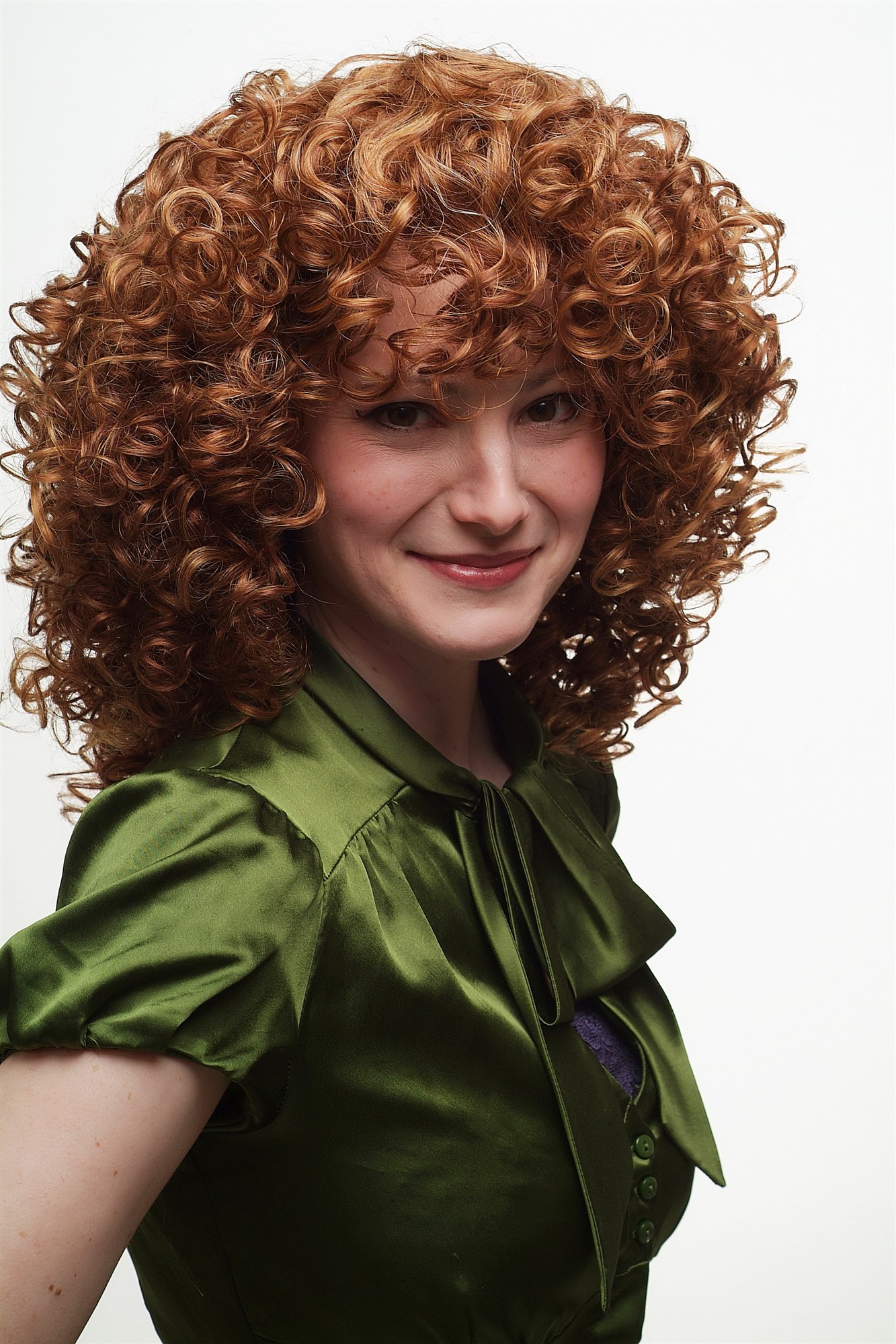 Incredible Curls and Volume! Lady  Wig red blonde mixed curly SA042-350/144, view 7, WIG ME UP: Your Perücken Online Shop Quality Wigs, Ladies, copper red-yellow blonde mix, curled, shoulder-length