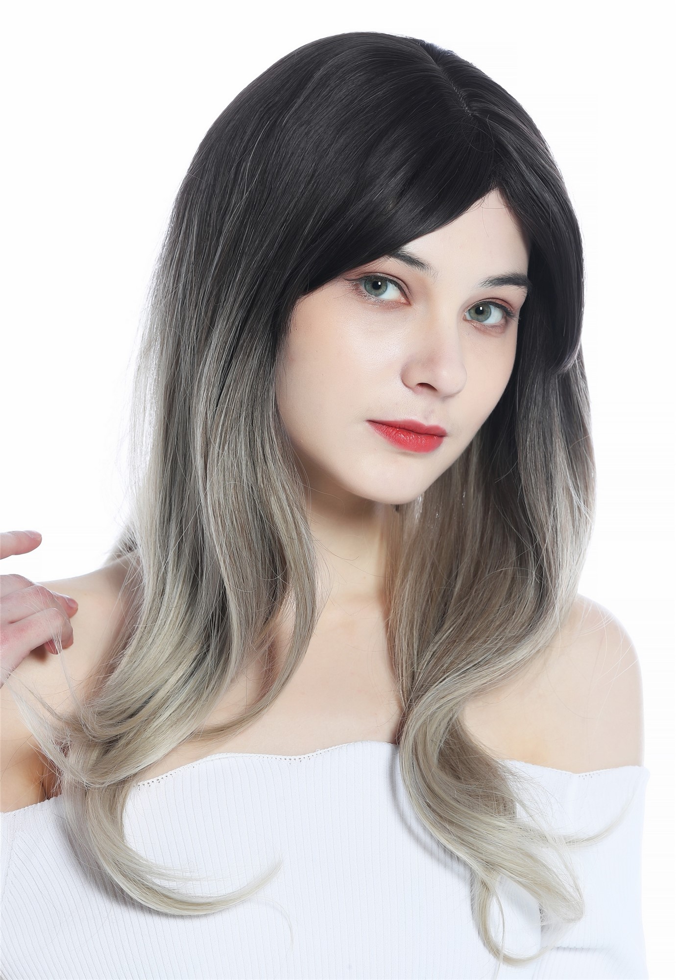 Lady wig long ombre medium brown vanilla blond balayage highlights LC271N, view 3, WIG ME UP: Your Perücken Online Shop Quality Wigs, Ladies, medium brown-vanilla blonde gradient, wavy, long