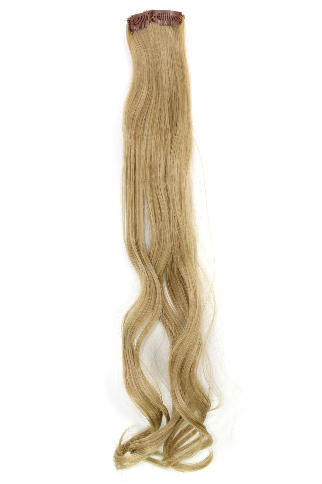 wellige Extensions Helles Aschblond 63 cm lang